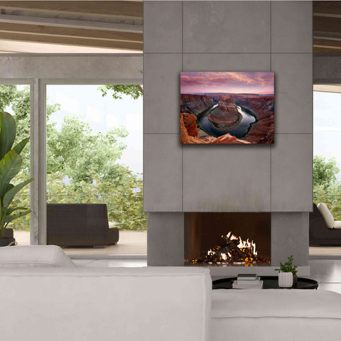 Image of 'Horseshoe Bend Dusk' by Mike Jones, Giclee Canvas Wall Art,34 x 26