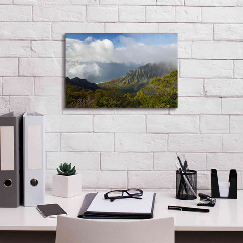 Image of 'Kauai Kalalou Canyon' by Mike Jones, Giclee Canvas Wall Art,18 x 12