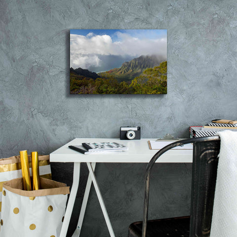 Image of 'Kauai Kalalou Canyon' by Mike Jones, Giclee Canvas Wall Art,18 x 12
