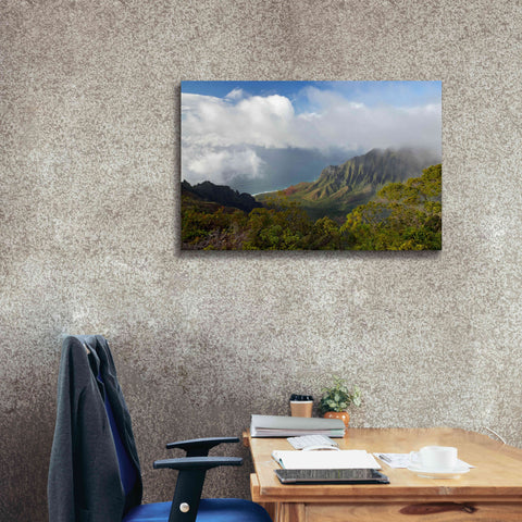 Image of 'Kauai Kalalou Canyon' by Mike Jones, Giclee Canvas Wall Art,40 x 26