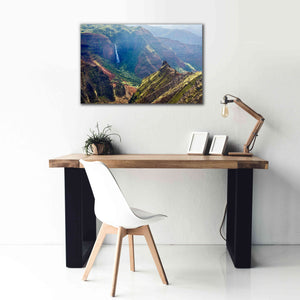 'Kauai Waimea Canyon Waipoo Falls' by Mike Jones, Giclee Canvas Wall Art,40 x 26