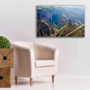 'Kauai Waimea Canyon Waipoo Falls' by Mike Jones, Giclee Canvas Wall Art,40 x 26