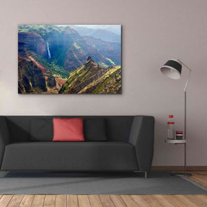 'Kauai Waimea Canyon Waipoo Falls' by Mike Jones, Giclee Canvas Wall Art,60 x 40