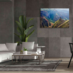 'Kauai Waimea Canyon Waipoo Falls' by Mike Jones, Giclee Canvas Wall Art,60 x 40