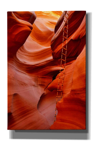 Image of 'Lower Antelope Canyon Ladder' by Mike Jones, Giclee Canvas Wall Art