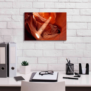 'Lower Antelope Light Beam' by Mike Jones, Giclee Canvas Wall Art,18 x 12
