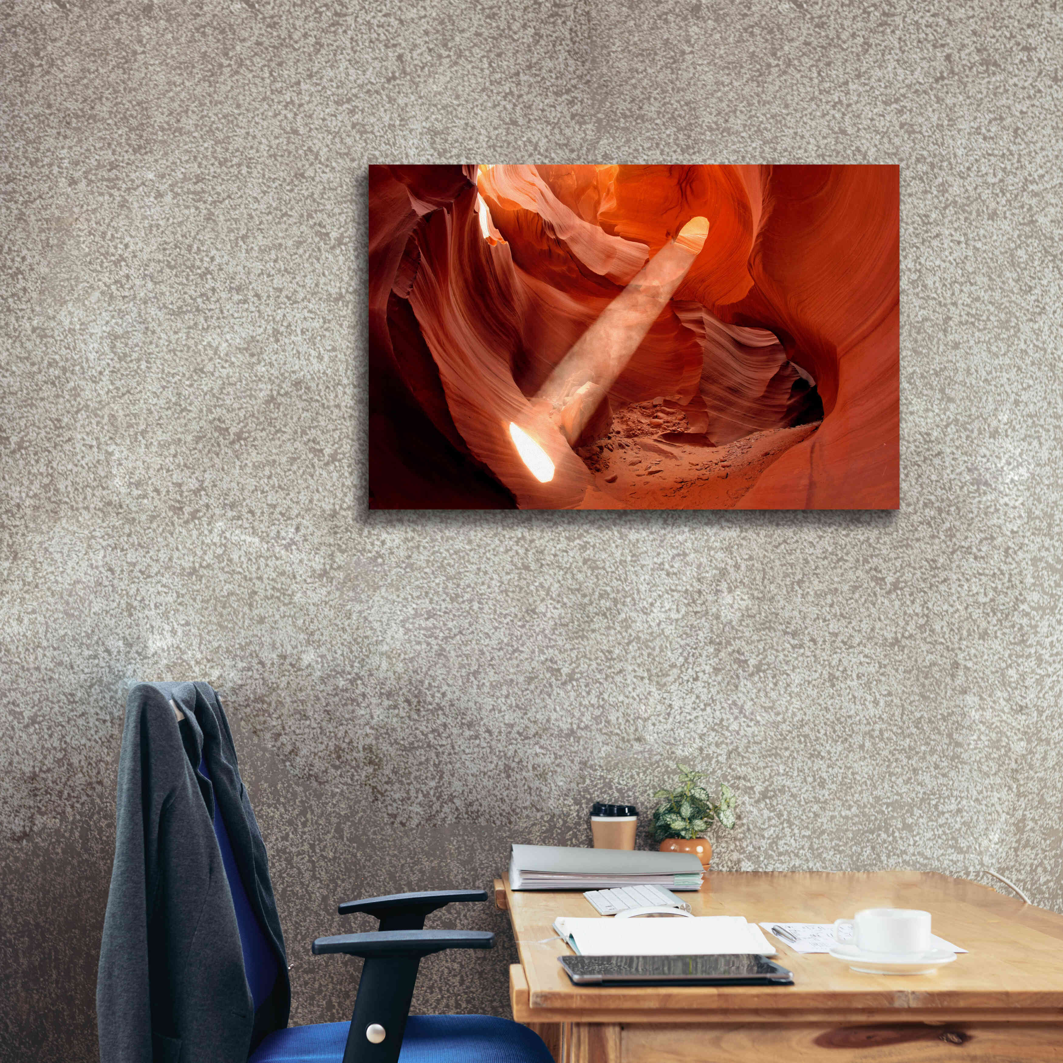 'Lower Antelope Light Beam' by Mike Jones, Giclee Canvas Wall Art,40 x 26