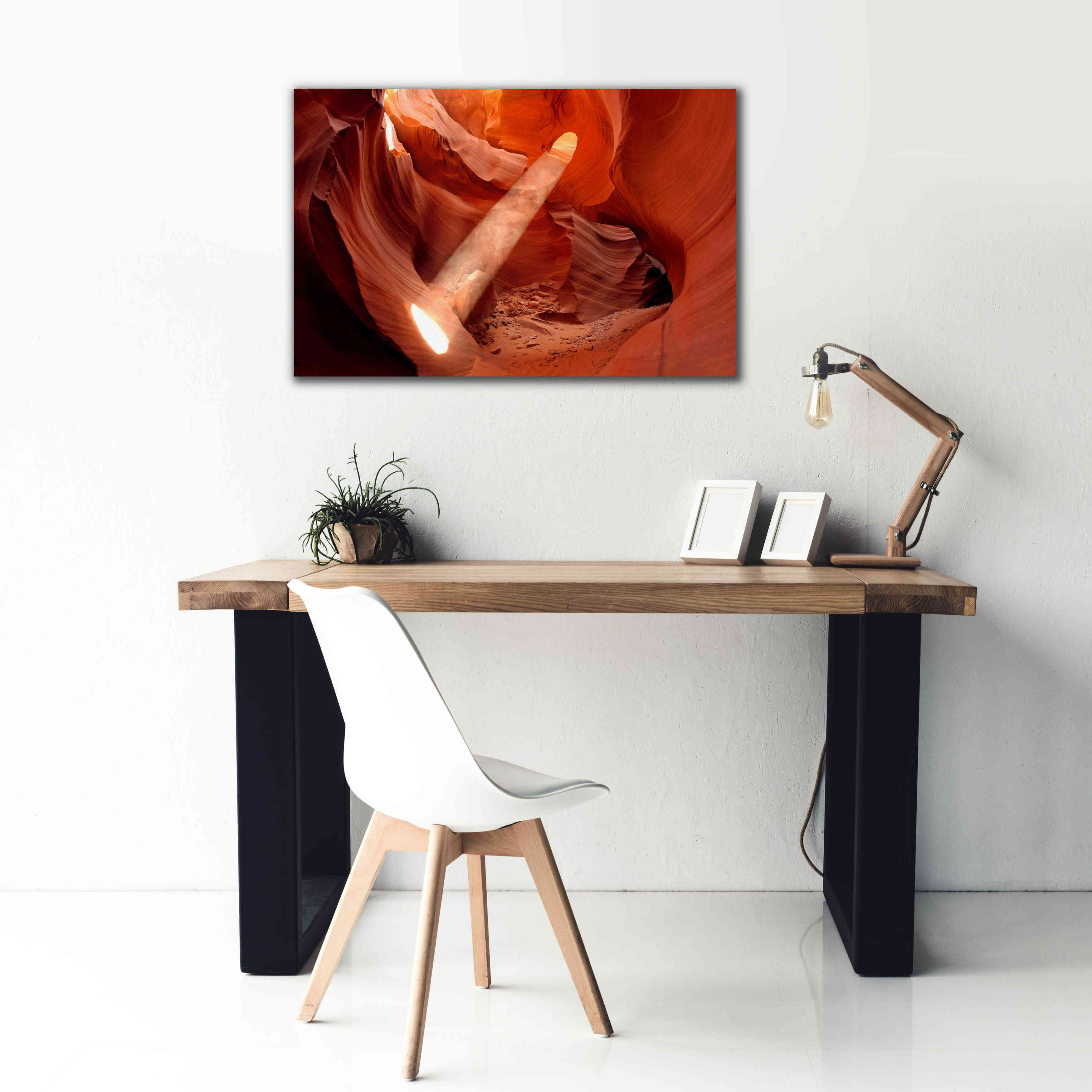 'Lower Antelope Light Beam' by Mike Jones, Giclee Canvas Wall Art,40 x 26