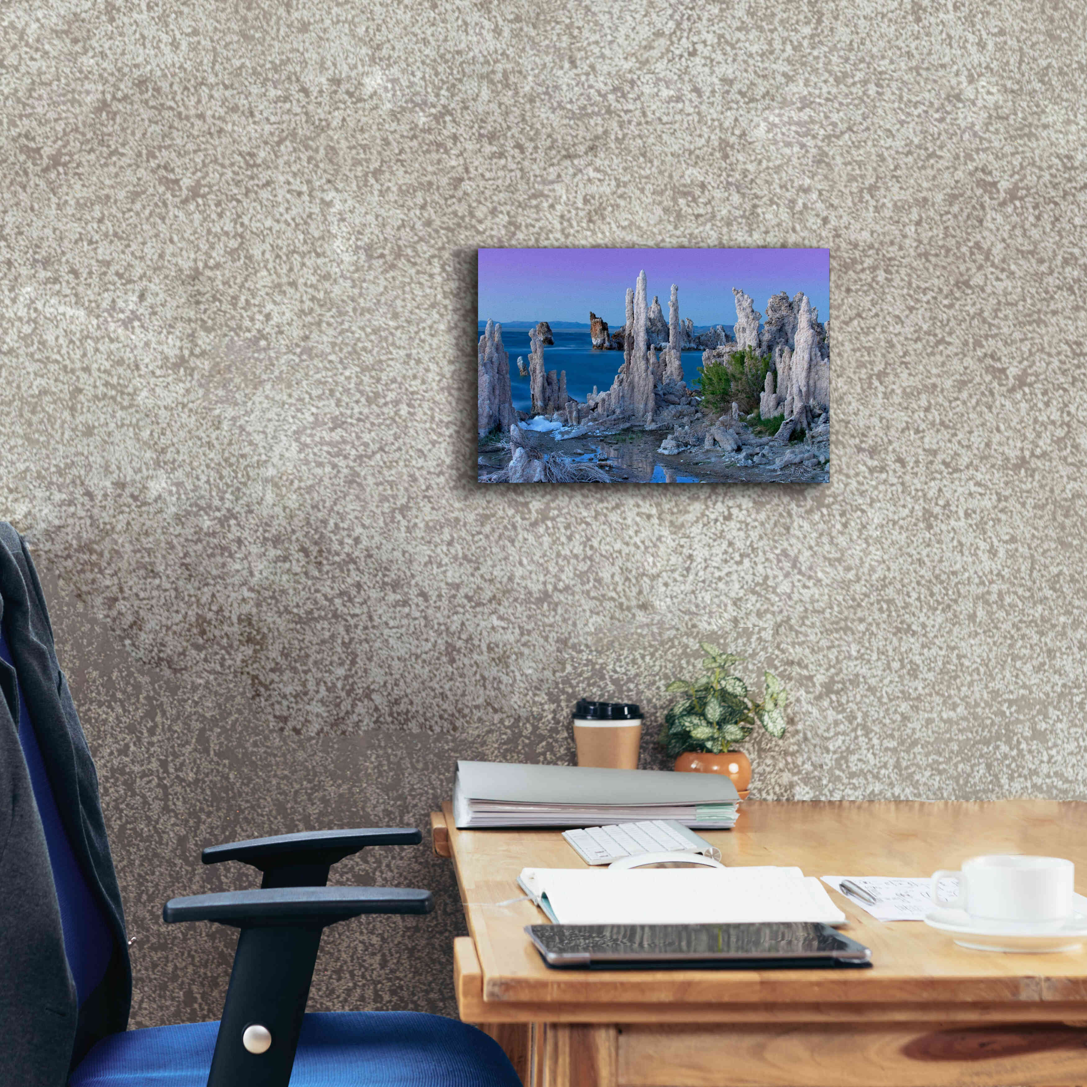 'Mono Lake Dusk' by Mike Jones, Giclee Canvas Wall Art,18 x 12