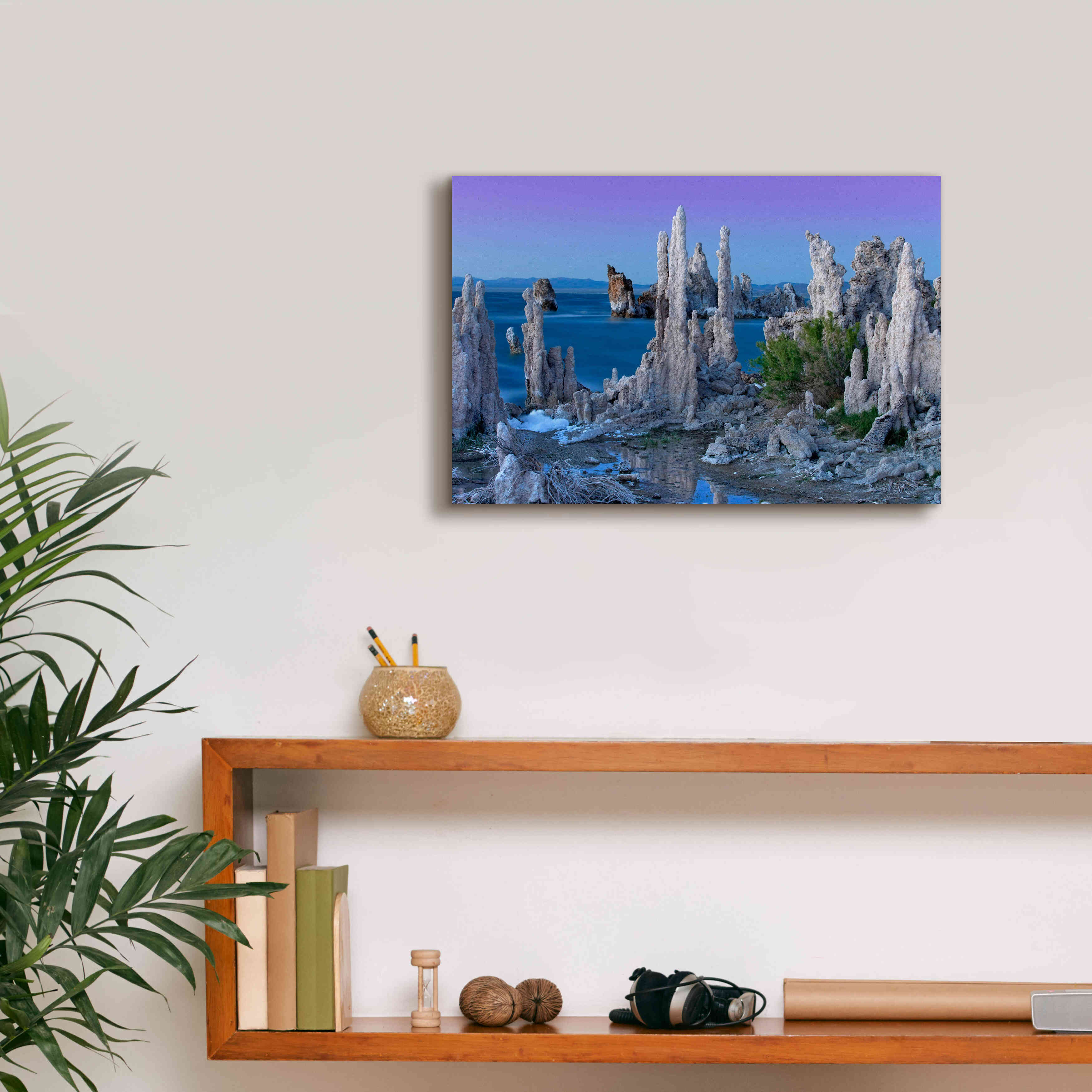 'Mono Lake Dusk' by Mike Jones, Giclee Canvas Wall Art,18 x 12