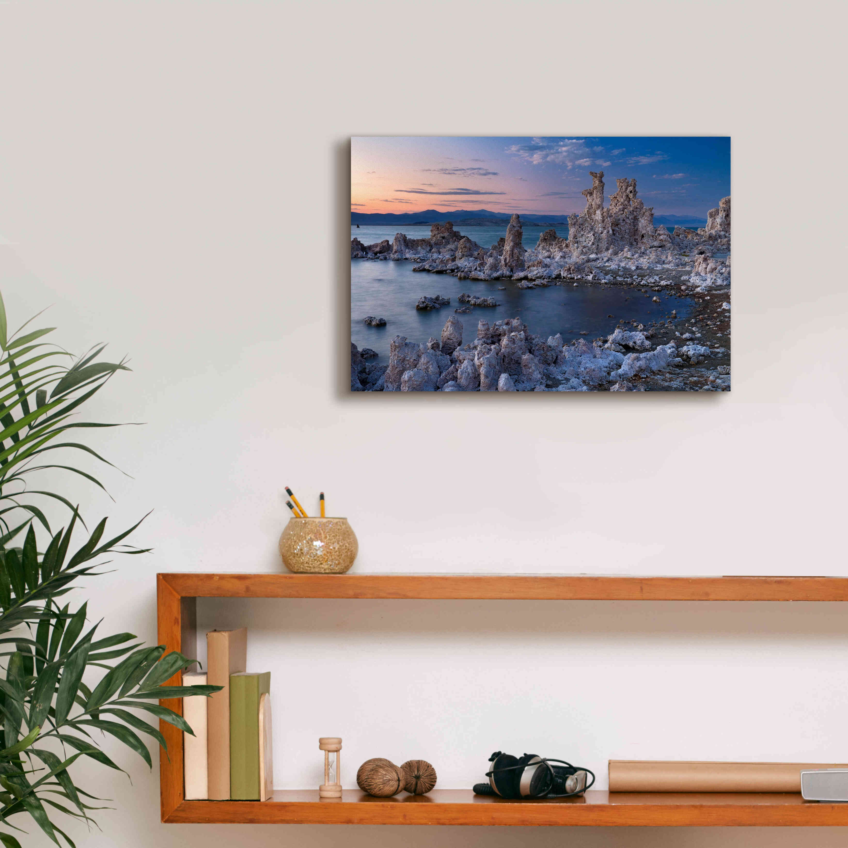 'Mono Lake South Tufa Dusk' by Mike Jones, Giclee Canvas Wall Art,18 x 12