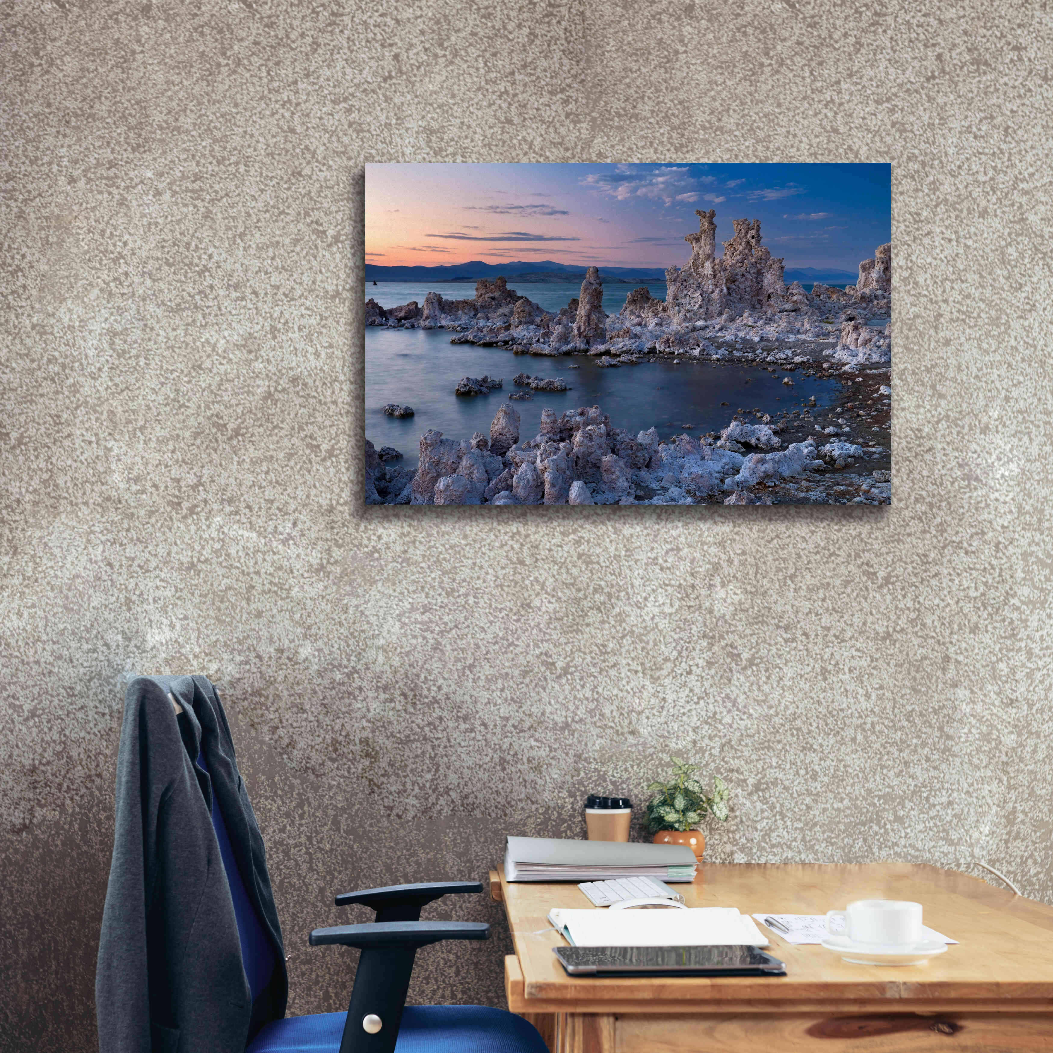 'Mono Lake South Tufa Dusk' by Mike Jones, Giclee Canvas Wall Art,40 x 26