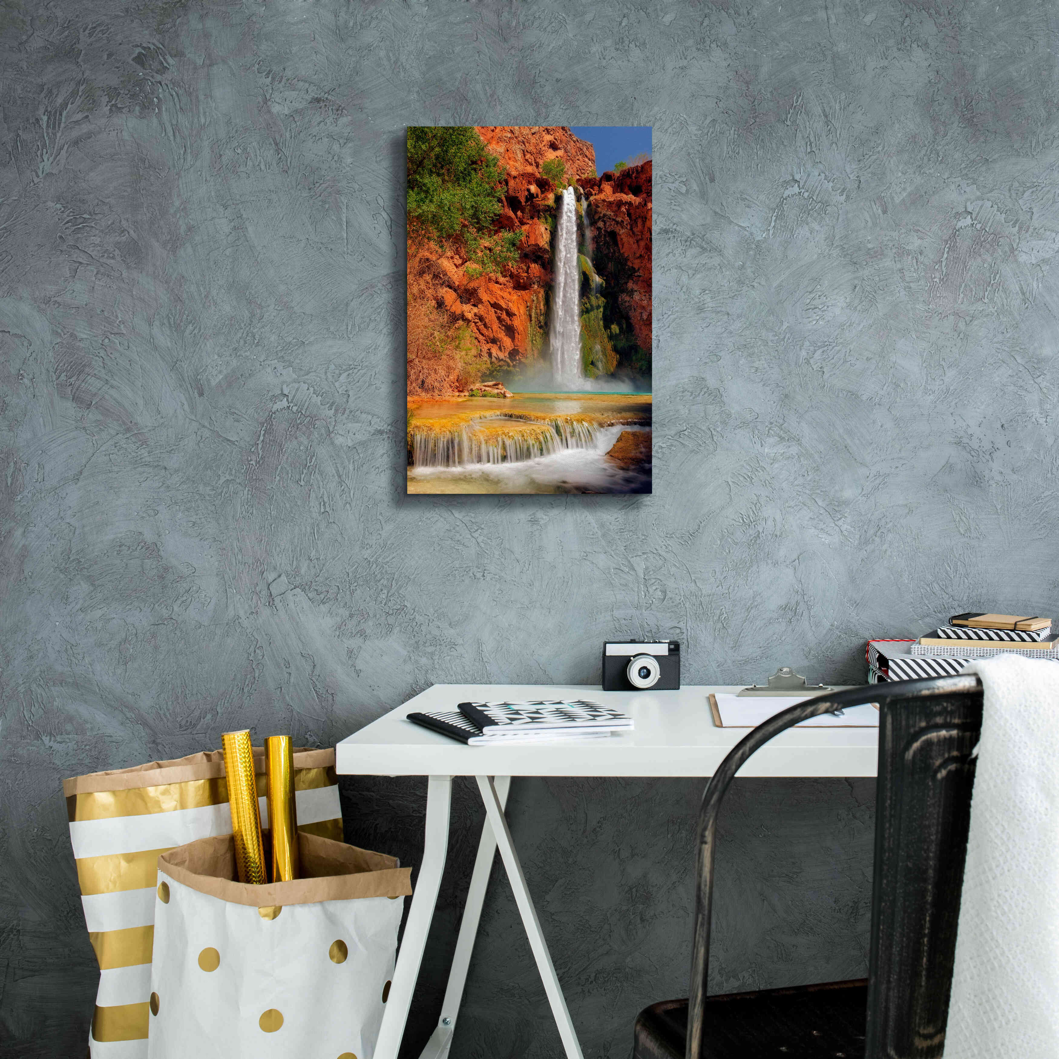 'Mooney Falls' by Mike Jones, Giclee Canvas Wall Art,12 x 18