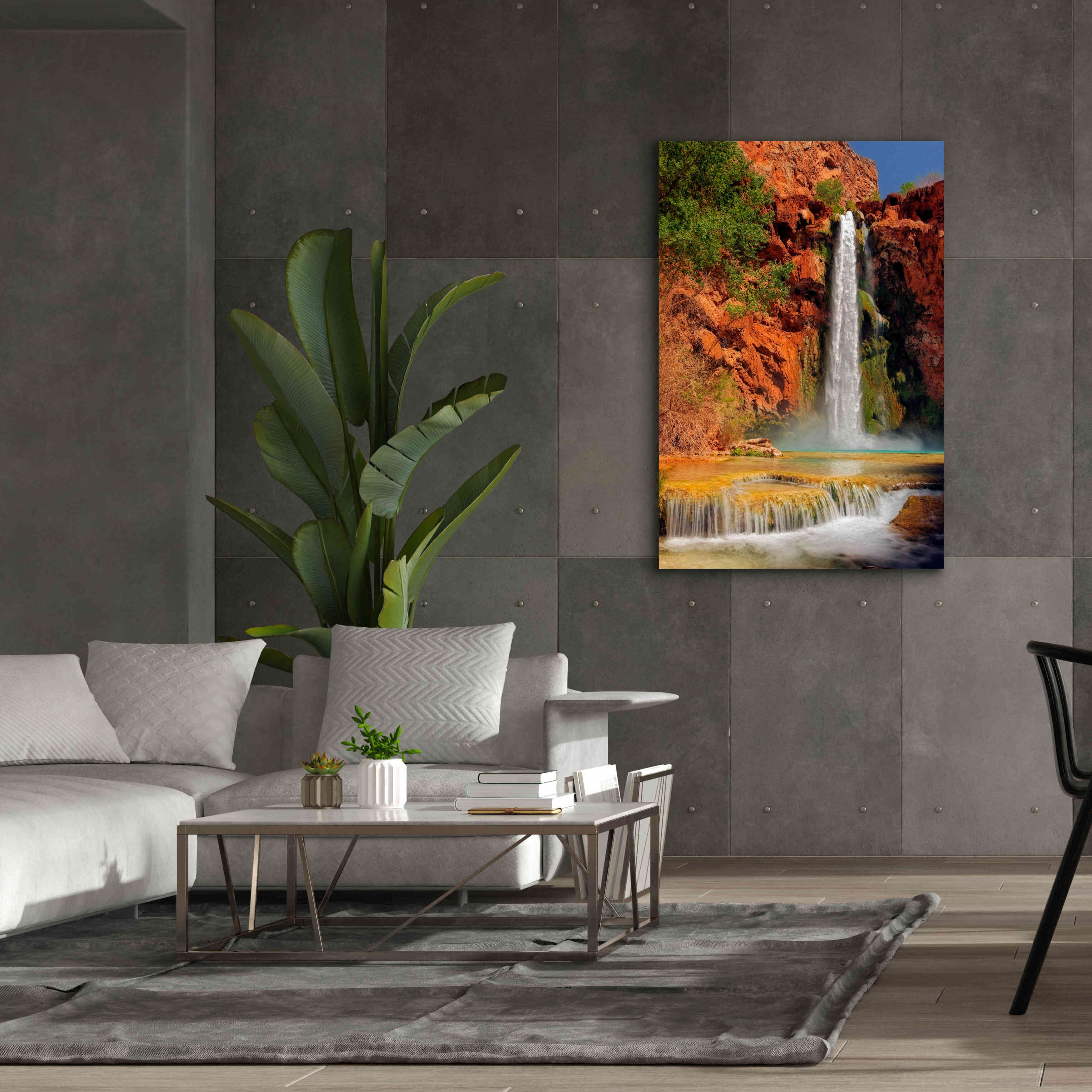 'Mooney Falls' by Mike Jones, Giclee Canvas Wall Art,40 x 60
