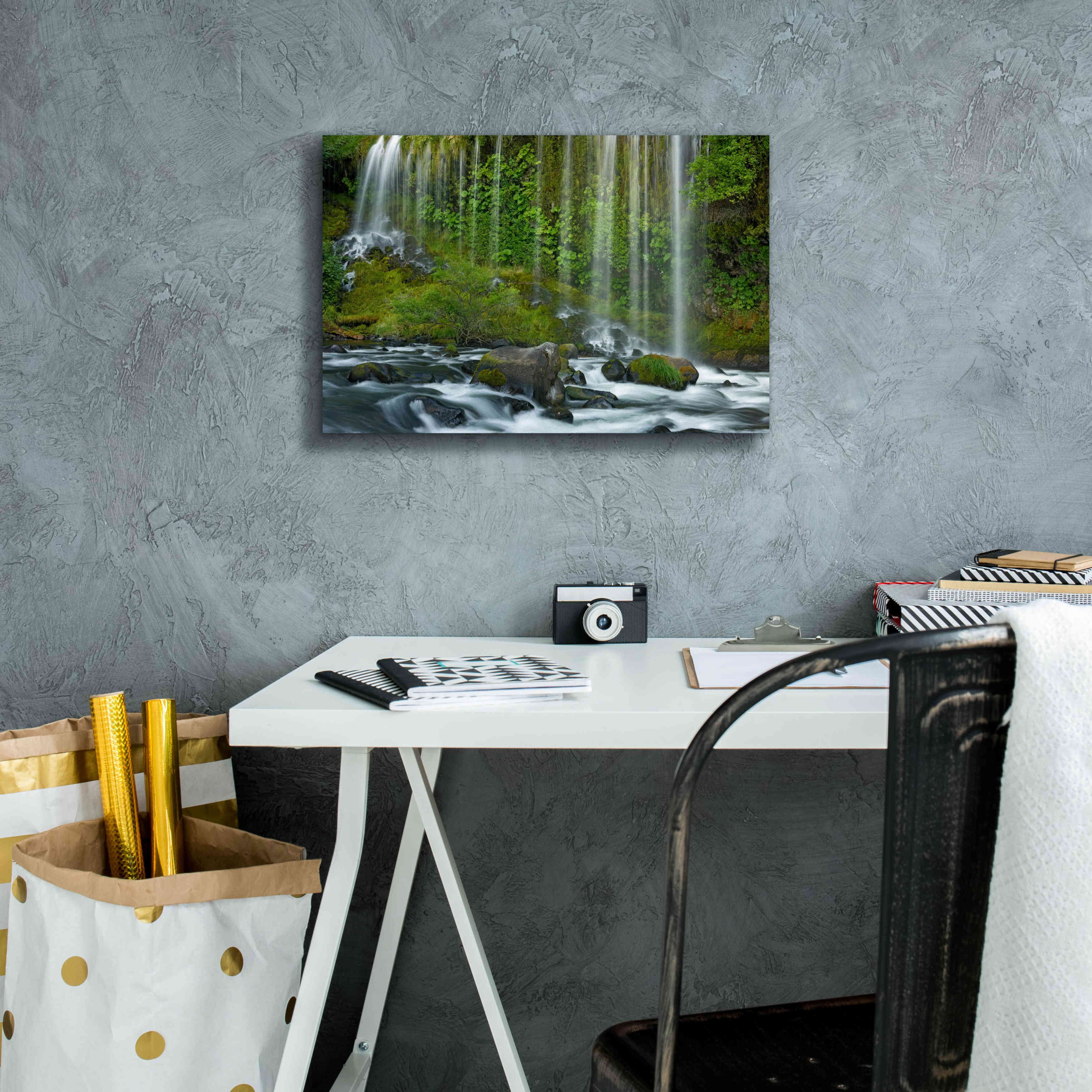 'Mossbrae Falls' by Mike Jones, Giclee Canvas Wall Art,18 x 12