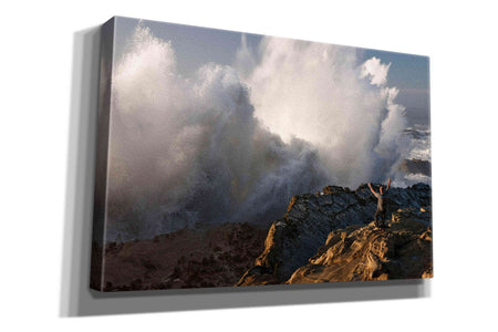 'Oregon Shore Acres Guy Huge Wave ' by Mike Jones, Giclee Canvas Wall Art