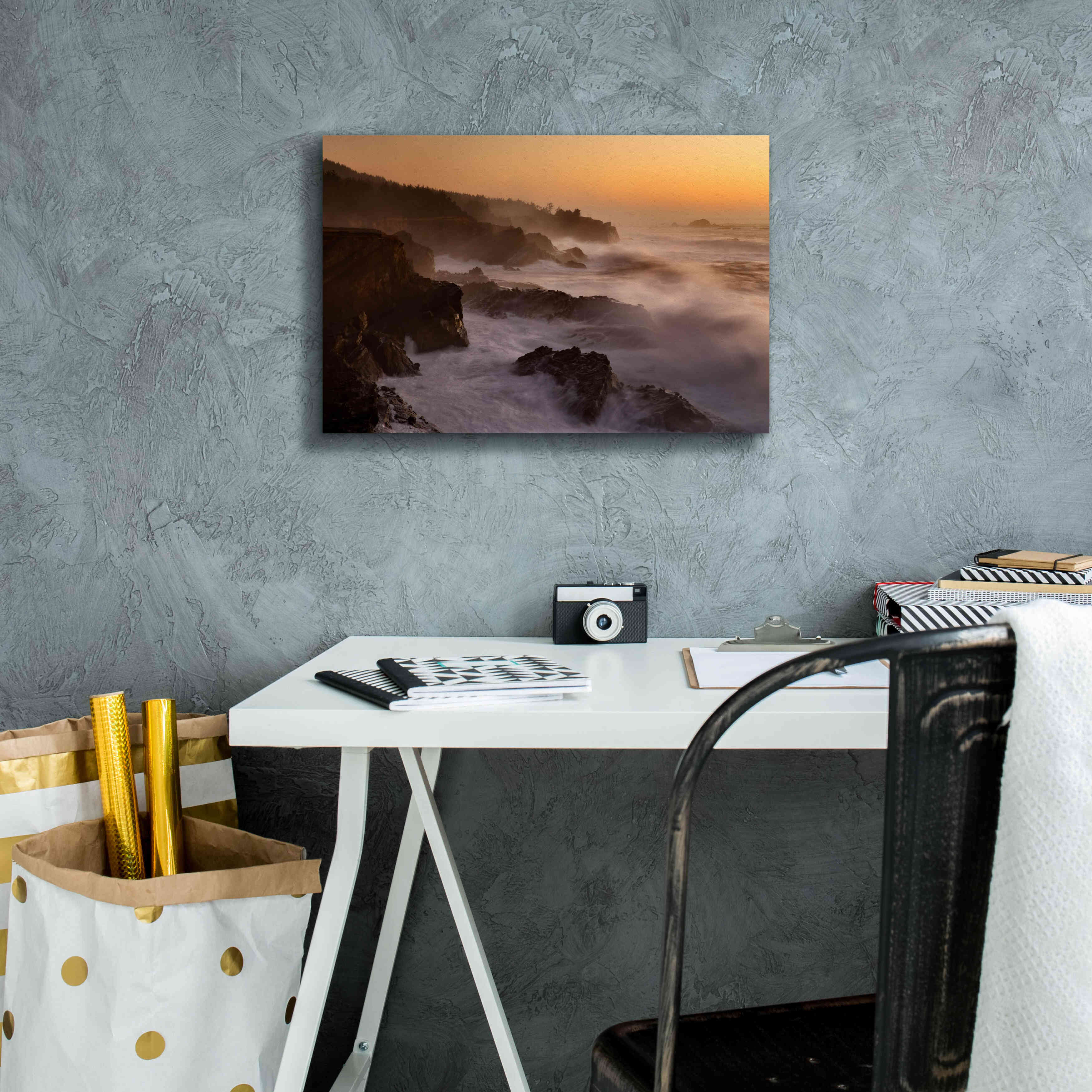 'Oregon Shore Acres SP Dusk' by Mike Jones, Giclee Canvas Wall Art,18 x 12