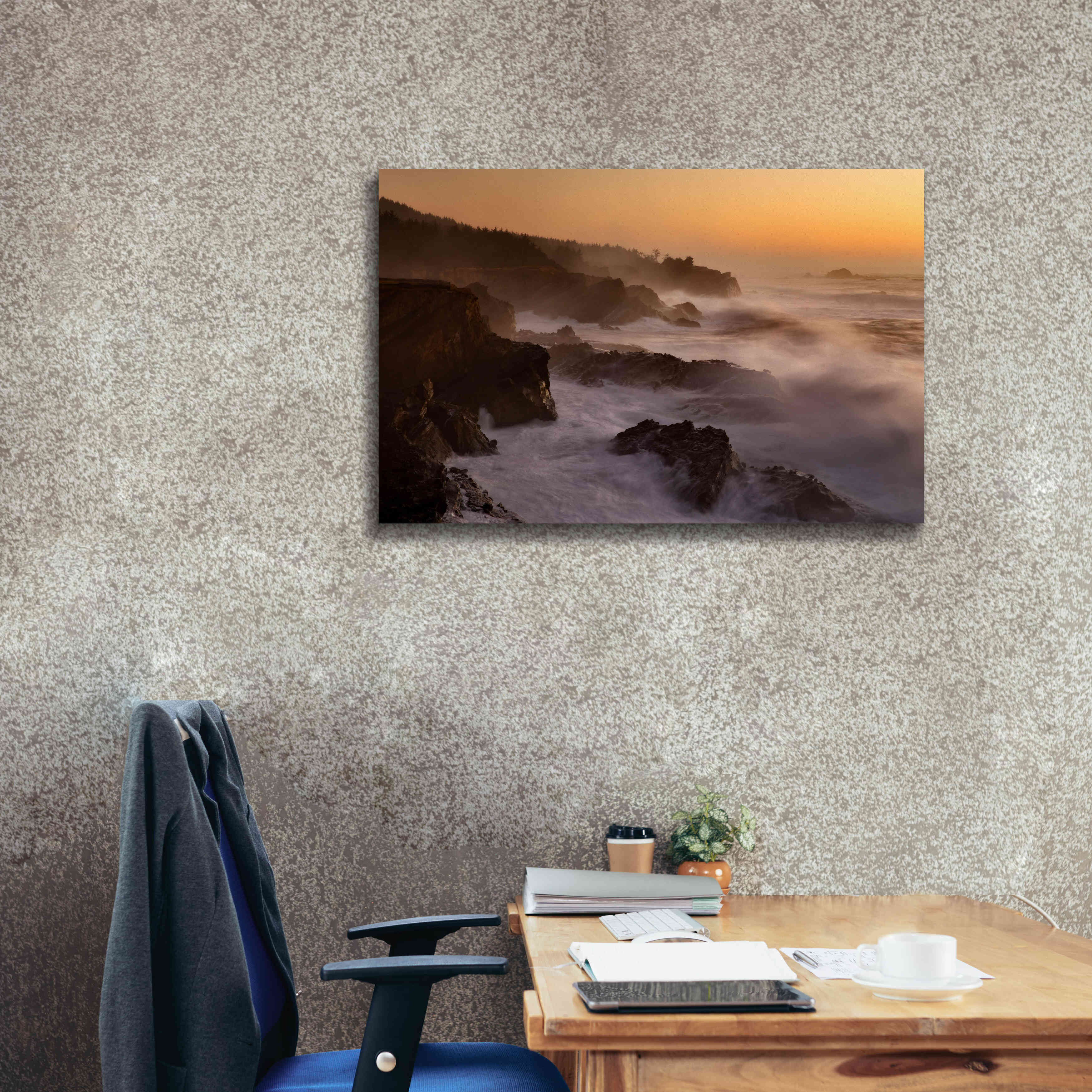 'Oregon Shore Acres SP Dusk' by Mike Jones, Giclee Canvas Wall Art,40 x 26