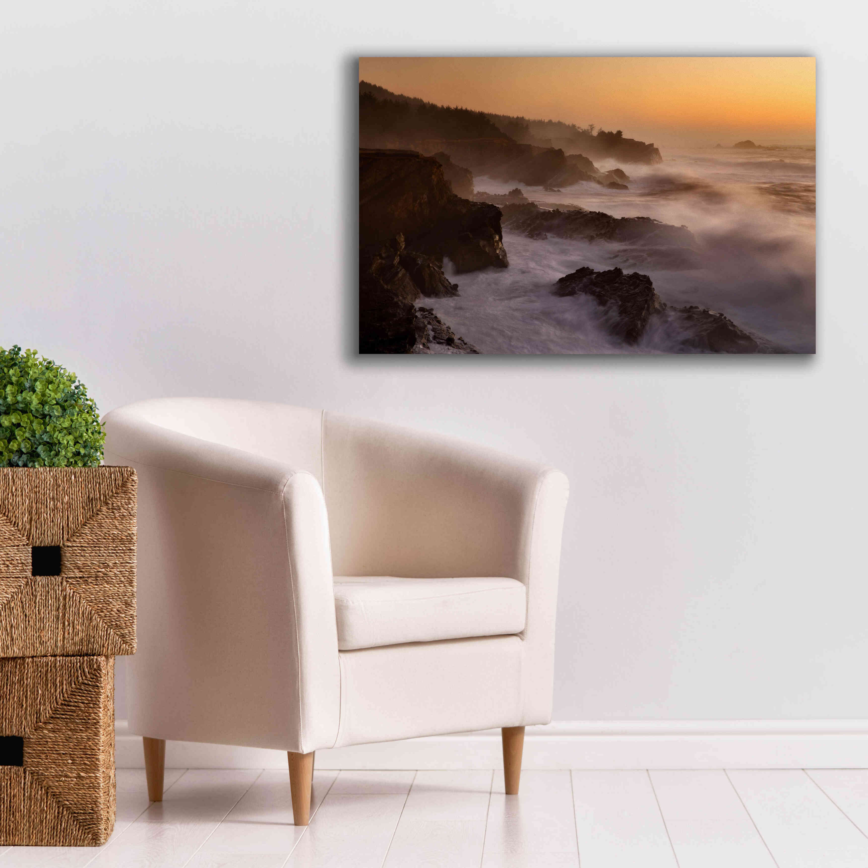 'Oregon Shore Acres SP Dusk' by Mike Jones, Giclee Canvas Wall Art,40 x 26
