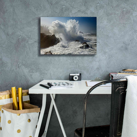 Image of 'Oregon Shore Acres SP Wave' by Mike Jones, Giclee Canvas Wall Art,18 x 12