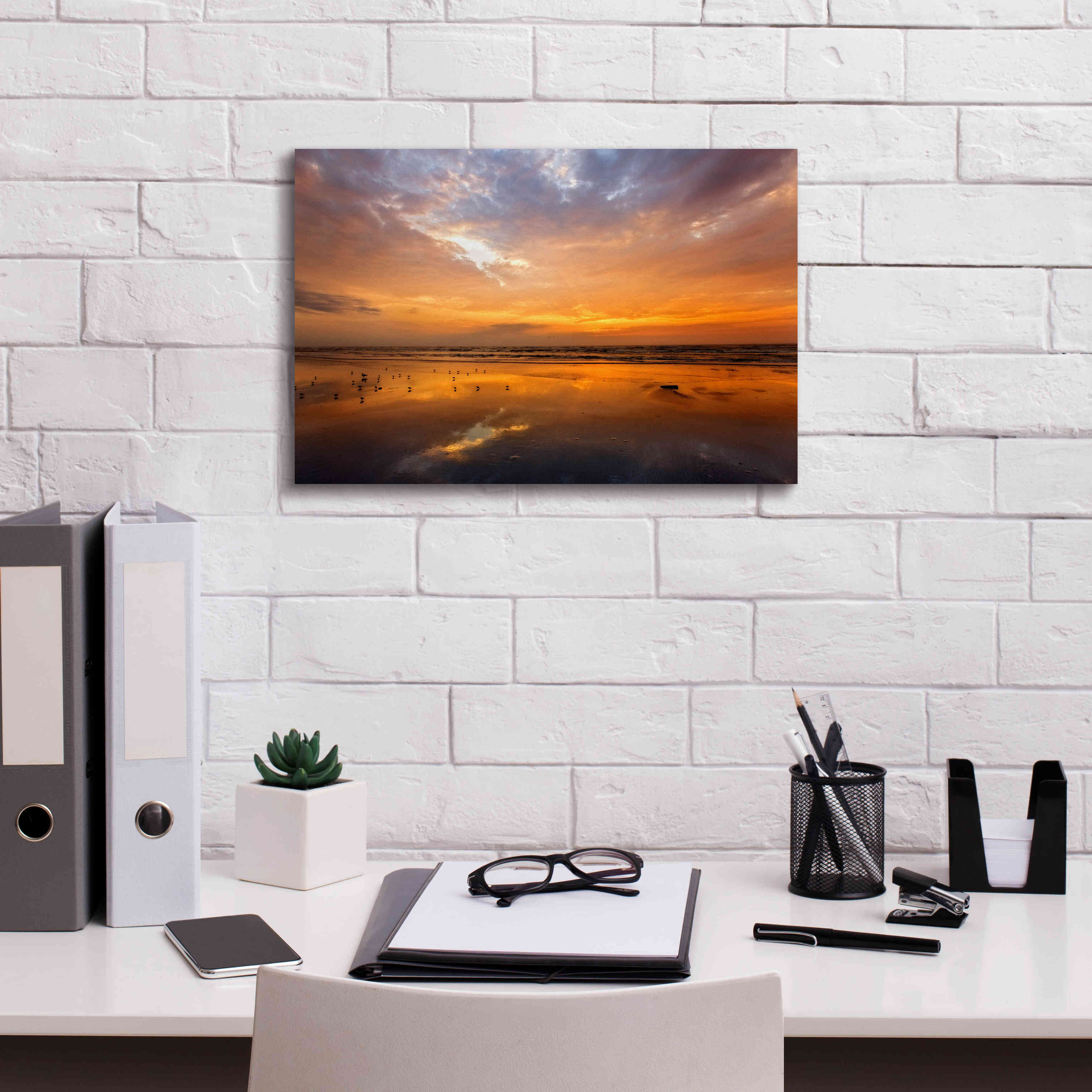 'Port Aransas Campground Sunrise' by Mike Jones, Giclee Canvas Wall Art,18 x 12
