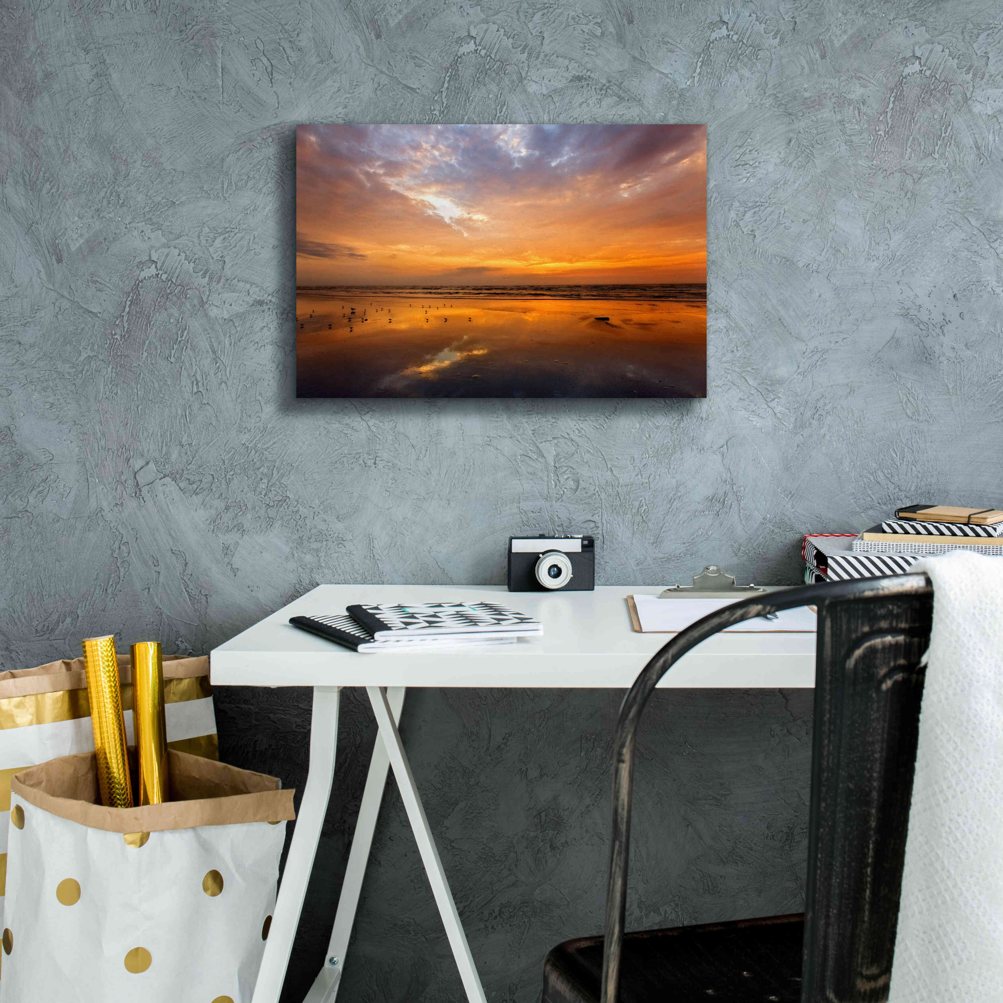 'Port Aransas Campground Sunrise' by Mike Jones, Giclee Canvas Wall Art,18 x 12