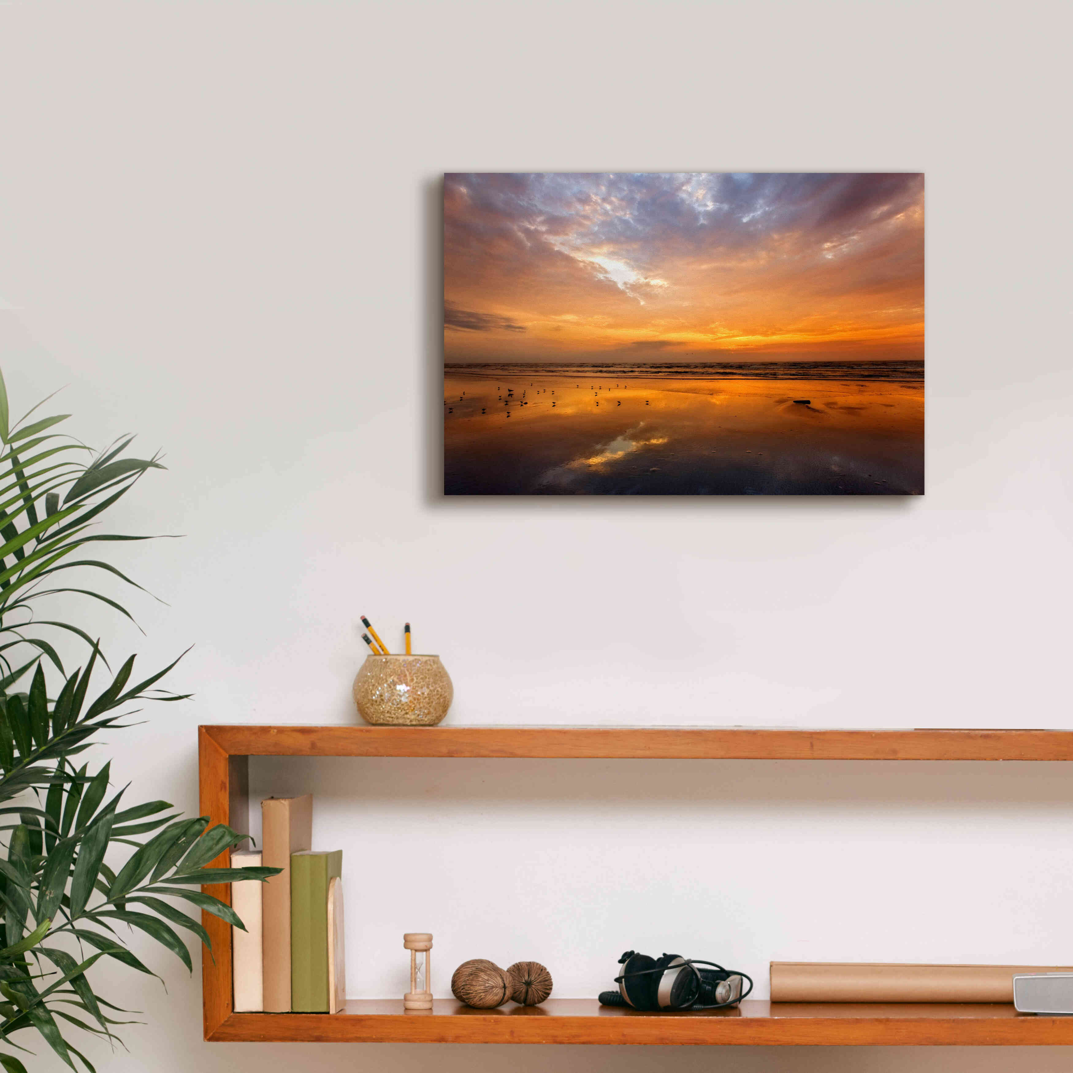 'Port Aransas Campground Sunrise' by Mike Jones, Giclee Canvas Wall Art,18 x 12