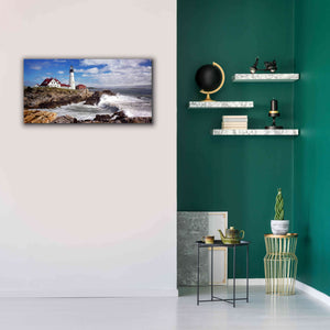 'Portland Head Light' by Mike Jones, Giclee Canvas Wall Art,40 x 20