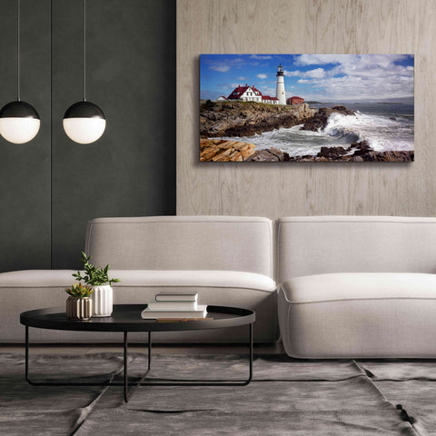 Image of 'Portland Head Light' by Mike Jones, Giclee Canvas Wall Art,60 x 30