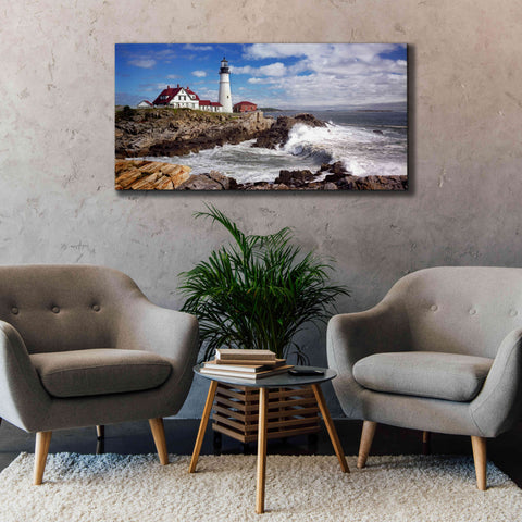 Image of 'Portland Head Light' by Mike Jones, Giclee Canvas Wall Art,60 x 30