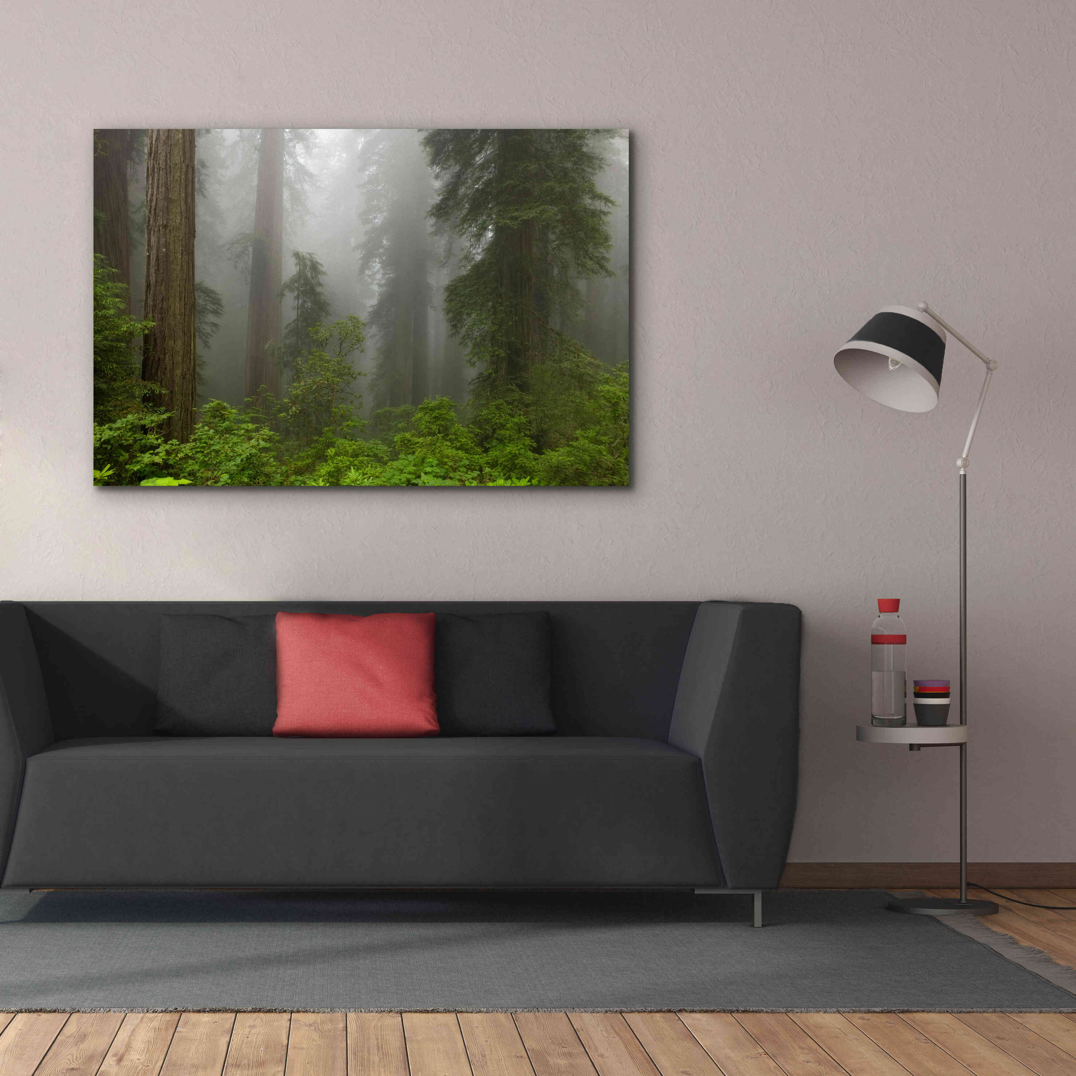 'Redwoods NP Fog' by Mike Jones, Giclee Canvas Wall Art,60 x 40