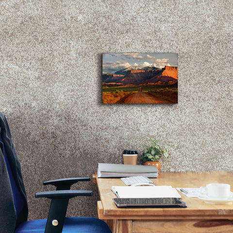 Image of 'Rt 128 Vastle Valley' by Mike Jones, Giclee Canvas Wall Art,18 x 12