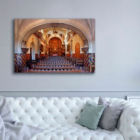 Image of 'San Xavier from front door' by Mike Jones, Giclee Canvas Wall Art,60 x 40