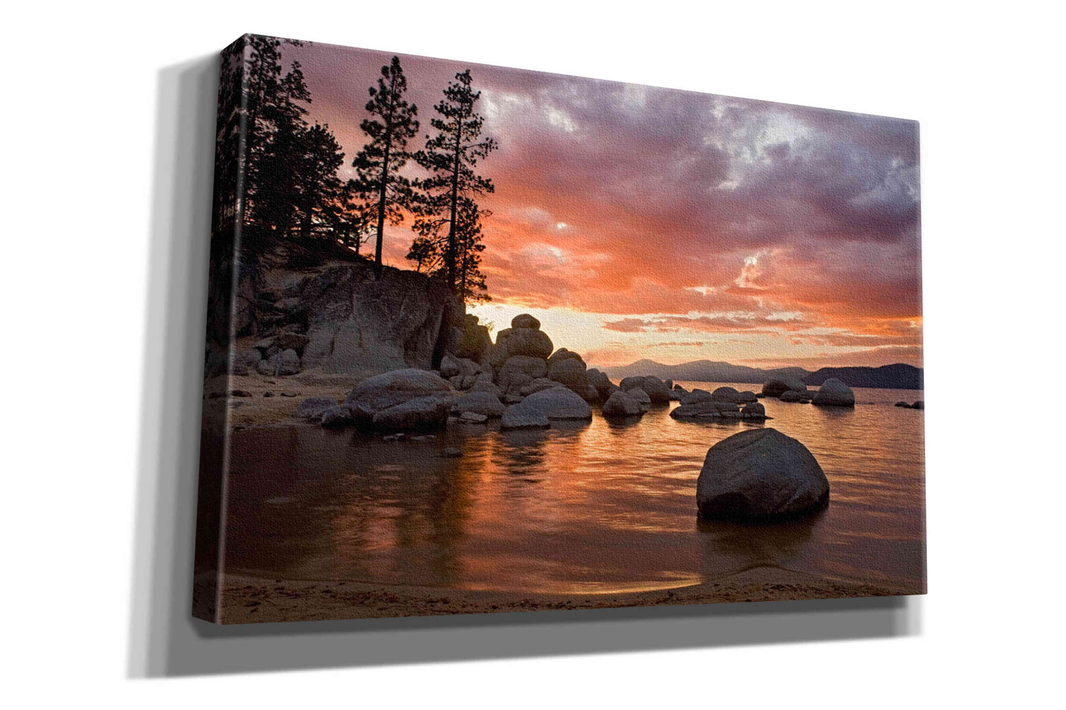 'Sand Harbor Sunset' by Mike Jones, Giclee Canvas Wall Art