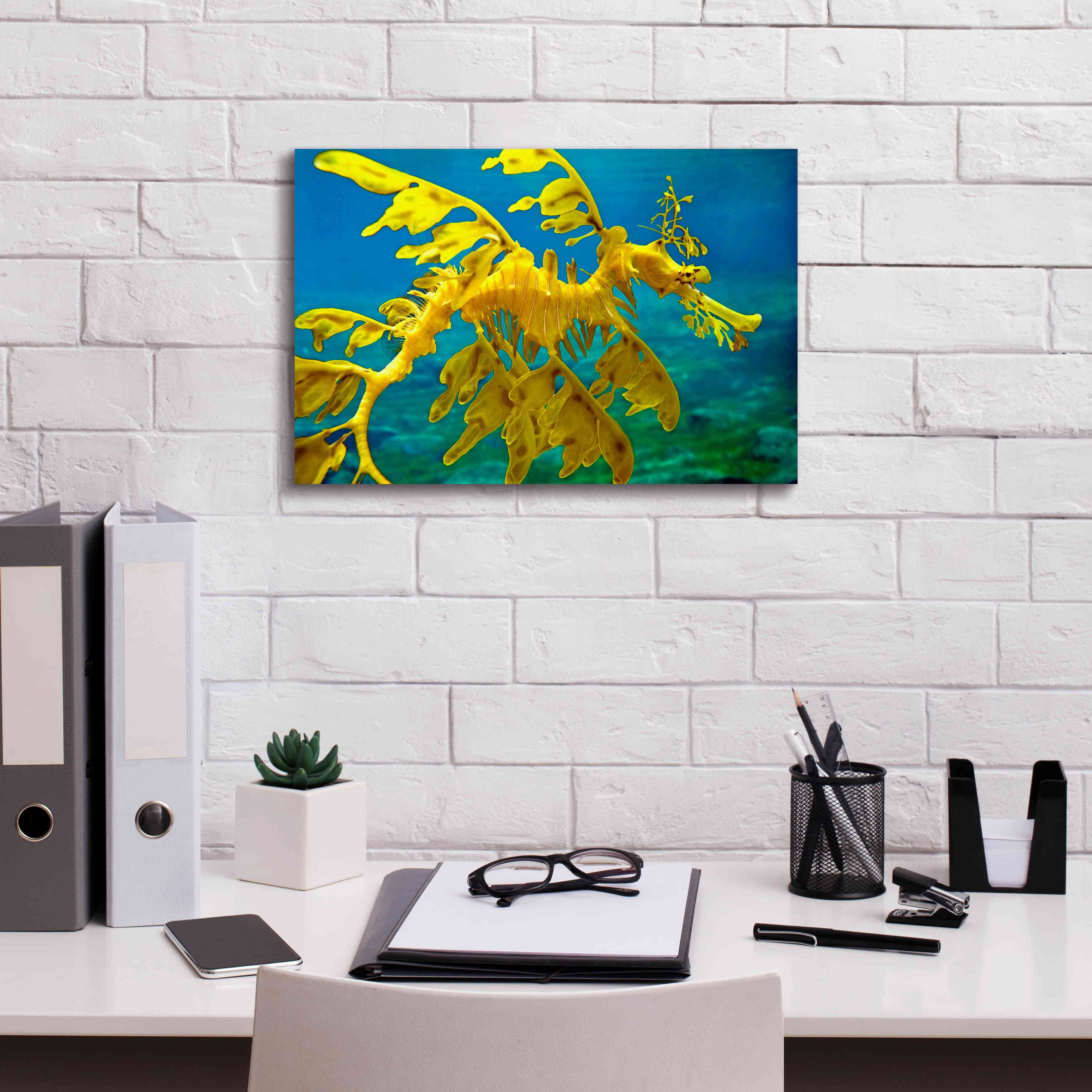 'Sea Dragon' by Mike Jones, Giclee Canvas Wall Art,18 x 12