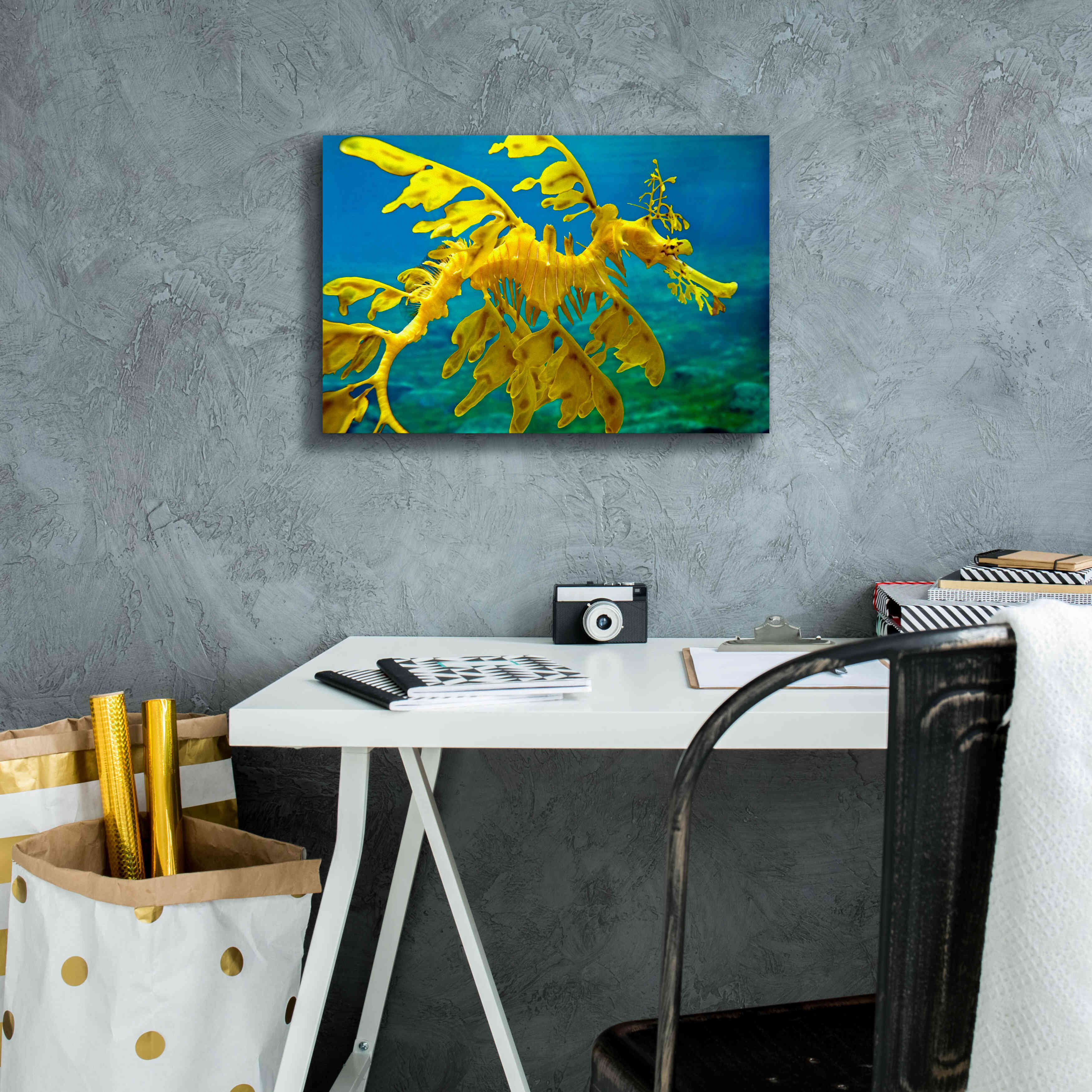 'Sea Dragon' by Mike Jones, Giclee Canvas Wall Art,18 x 12