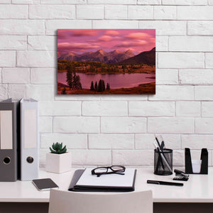 'Silverton Lake Dusk' by Mike Jones, Giclee Canvas Wall Art,18 x 12