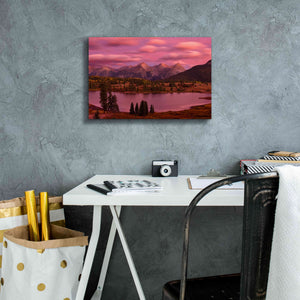 'Silverton Lake Dusk' by Mike Jones, Giclee Canvas Wall Art,18 x 12