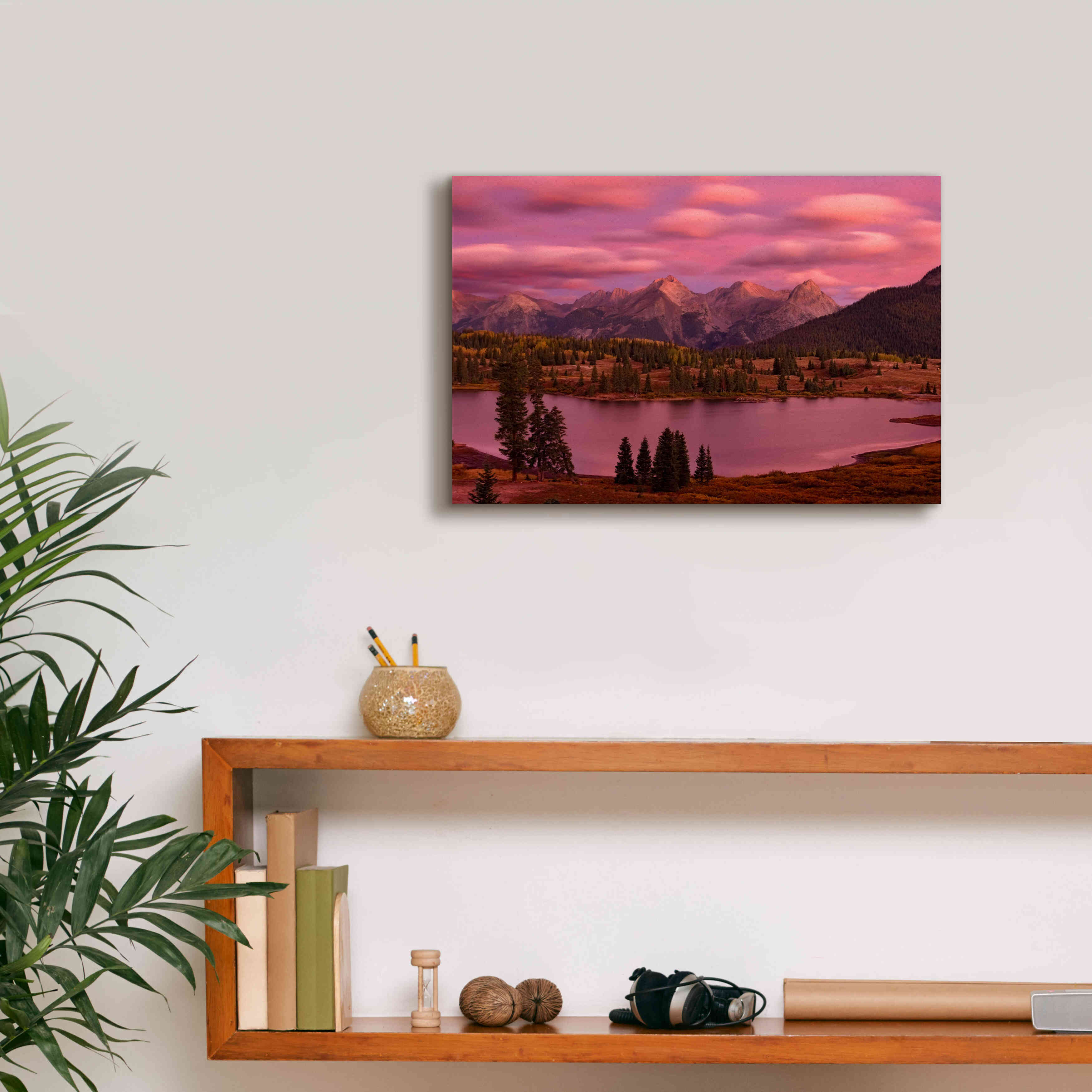 'Silverton Lake Dusk' by Mike Jones, Giclee Canvas Wall Art,18 x 12