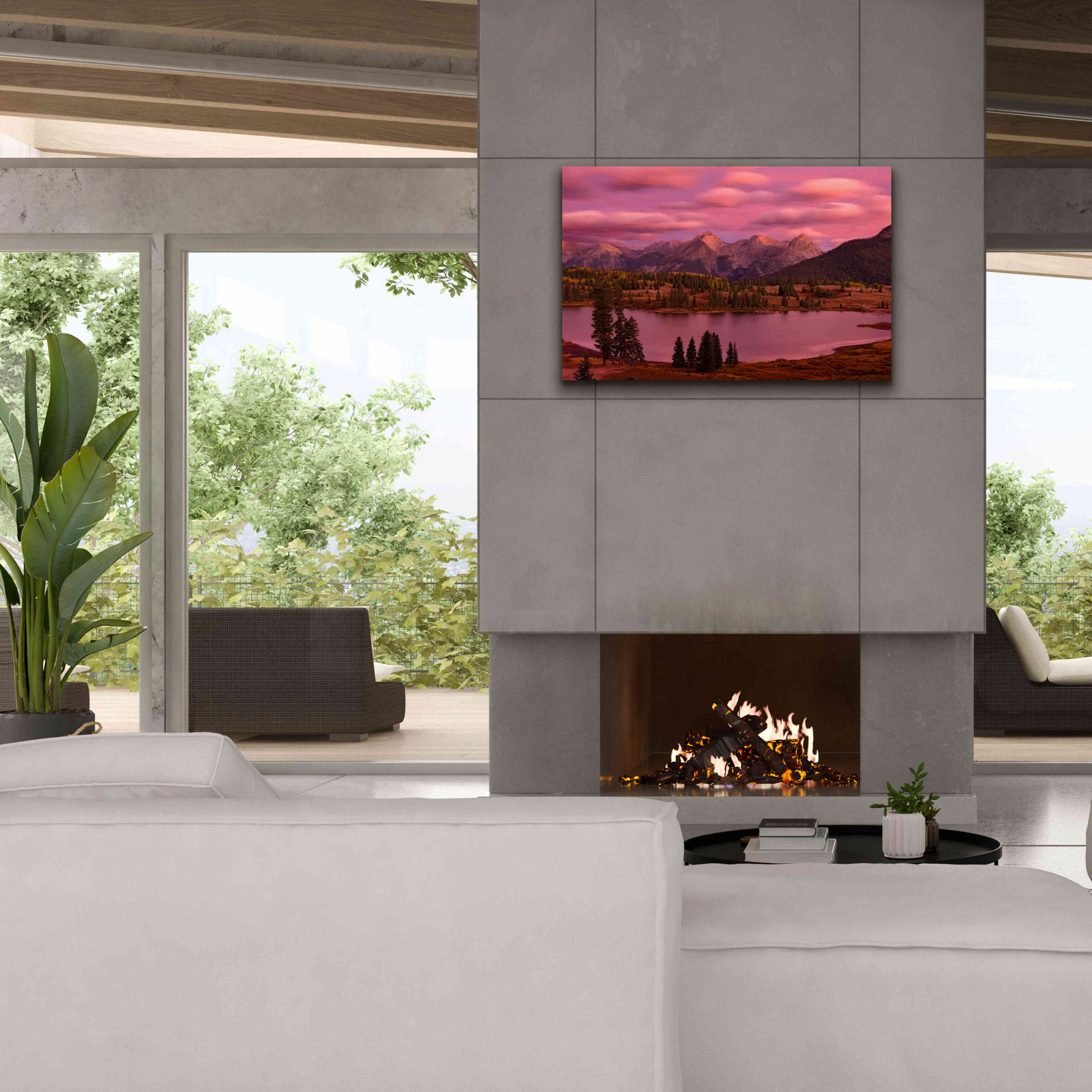 'Silverton Lake Dusk' by Mike Jones, Giclee Canvas Wall Art,40 x 26
