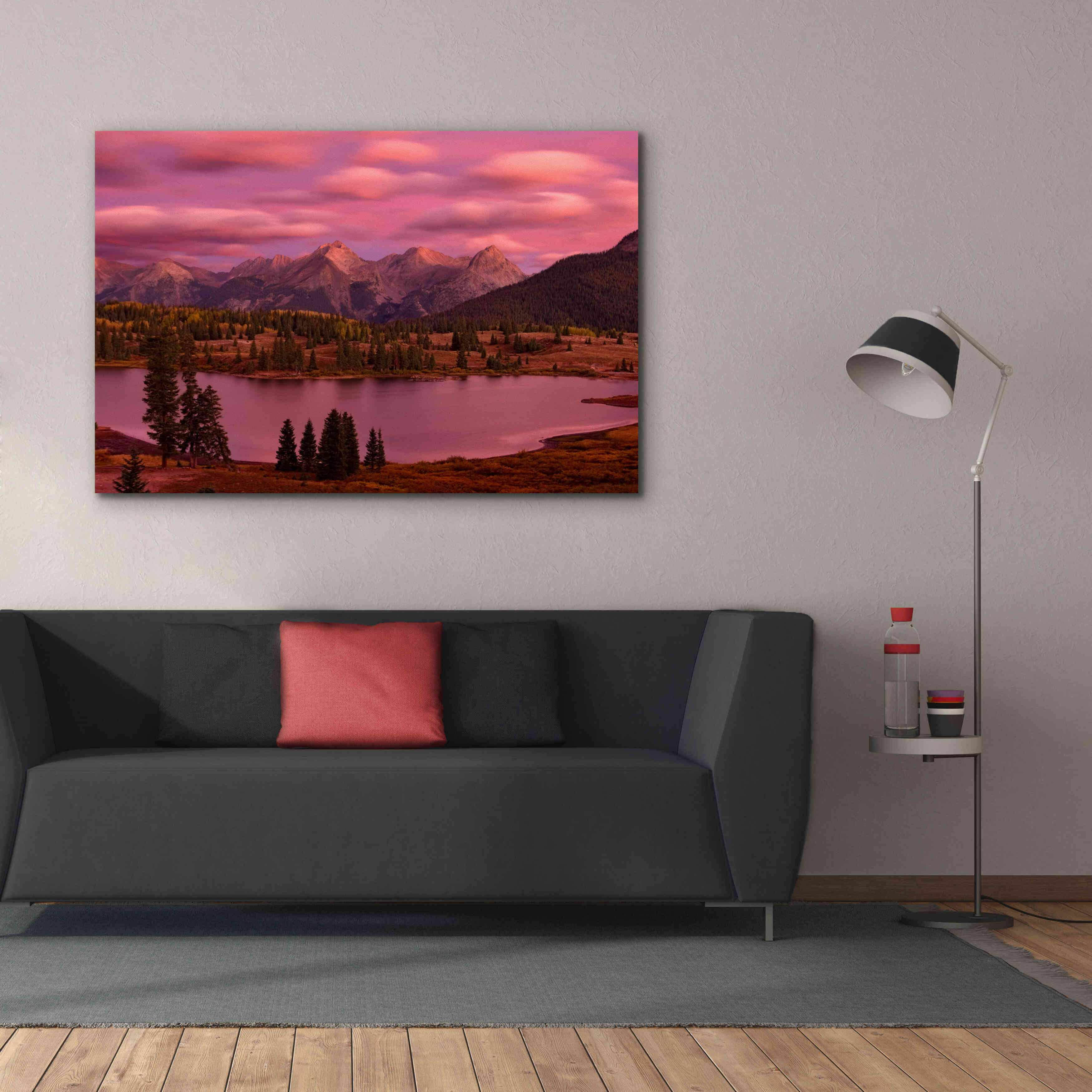 'Silverton Lake Dusk' by Mike Jones, Giclee Canvas Wall Art,60 x 40