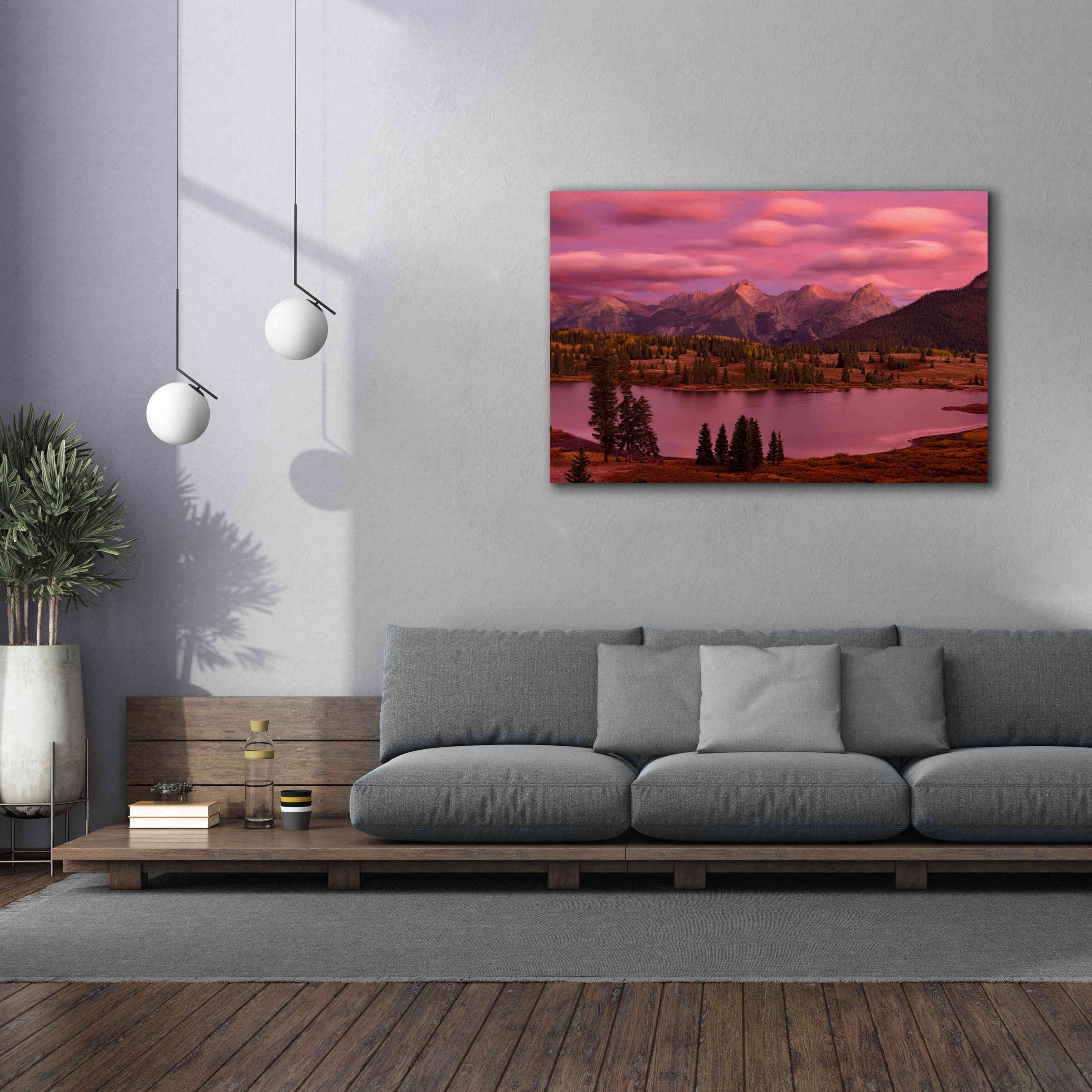 'Silverton Lake Dusk' by Mike Jones, Giclee Canvas Wall Art,60 x 40