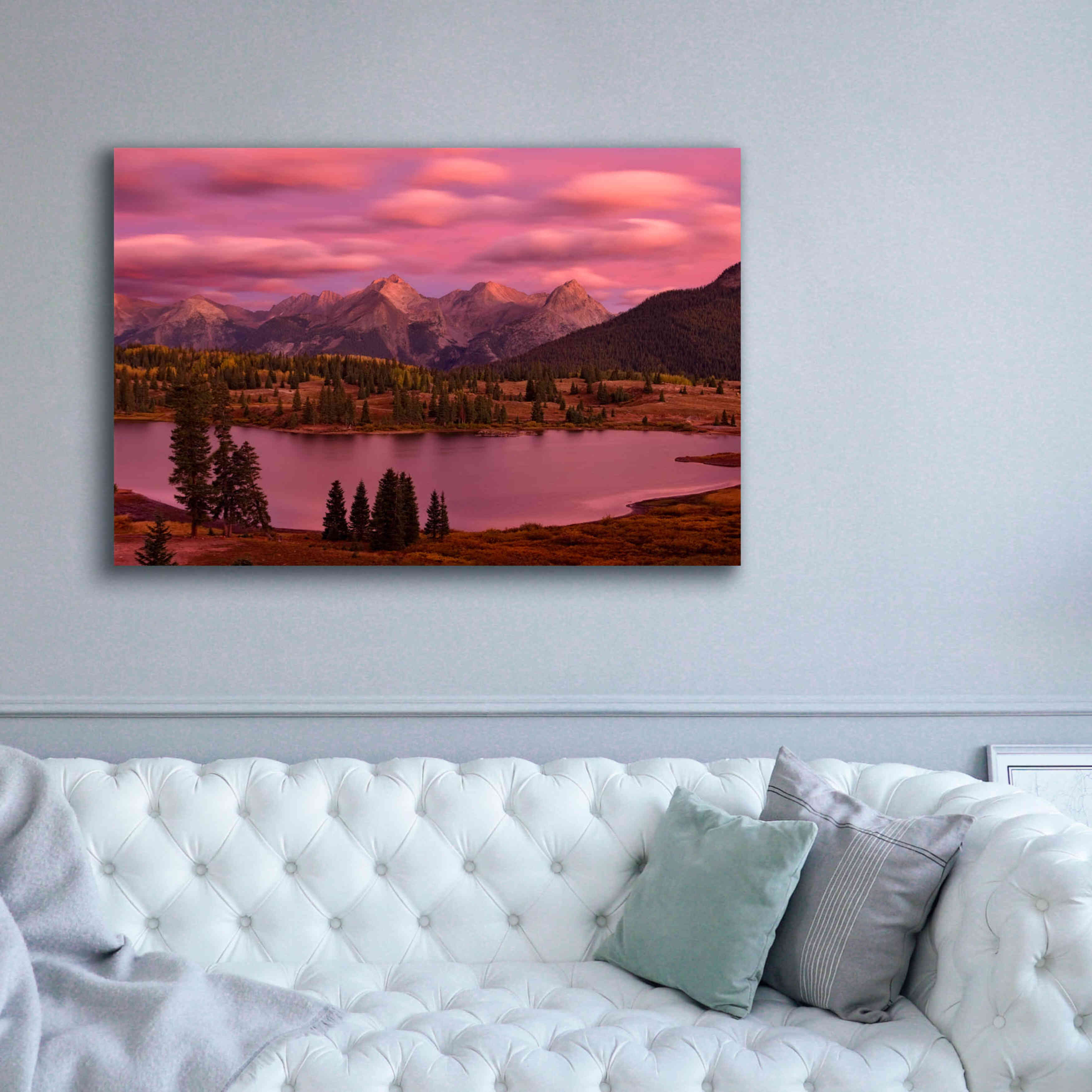 'Silverton Lake Dusk' by Mike Jones, Giclee Canvas Wall Art,60 x 40