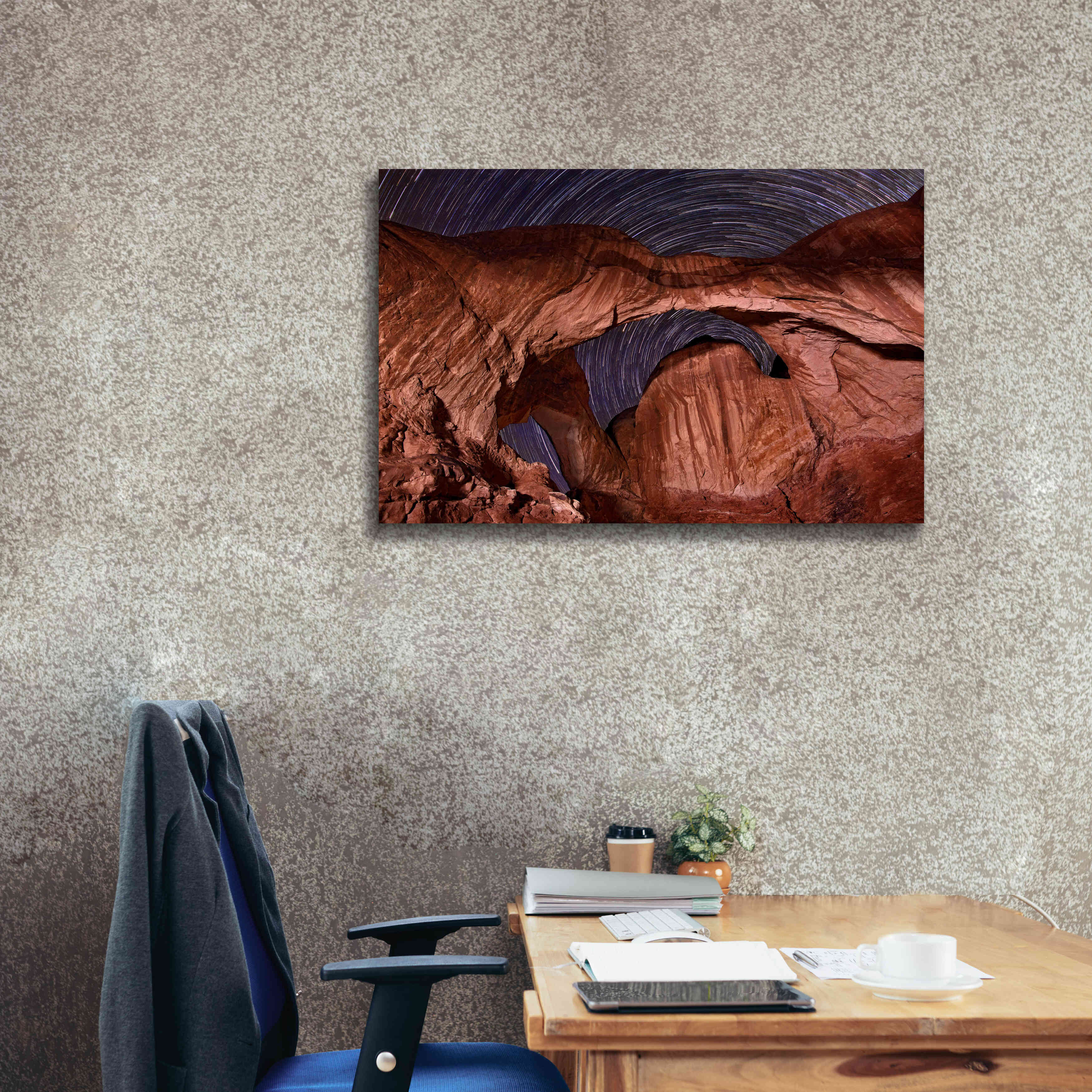 'Star Trails Diminishing' by Mike Jones, Giclee Canvas Wall Art,40 x 26
