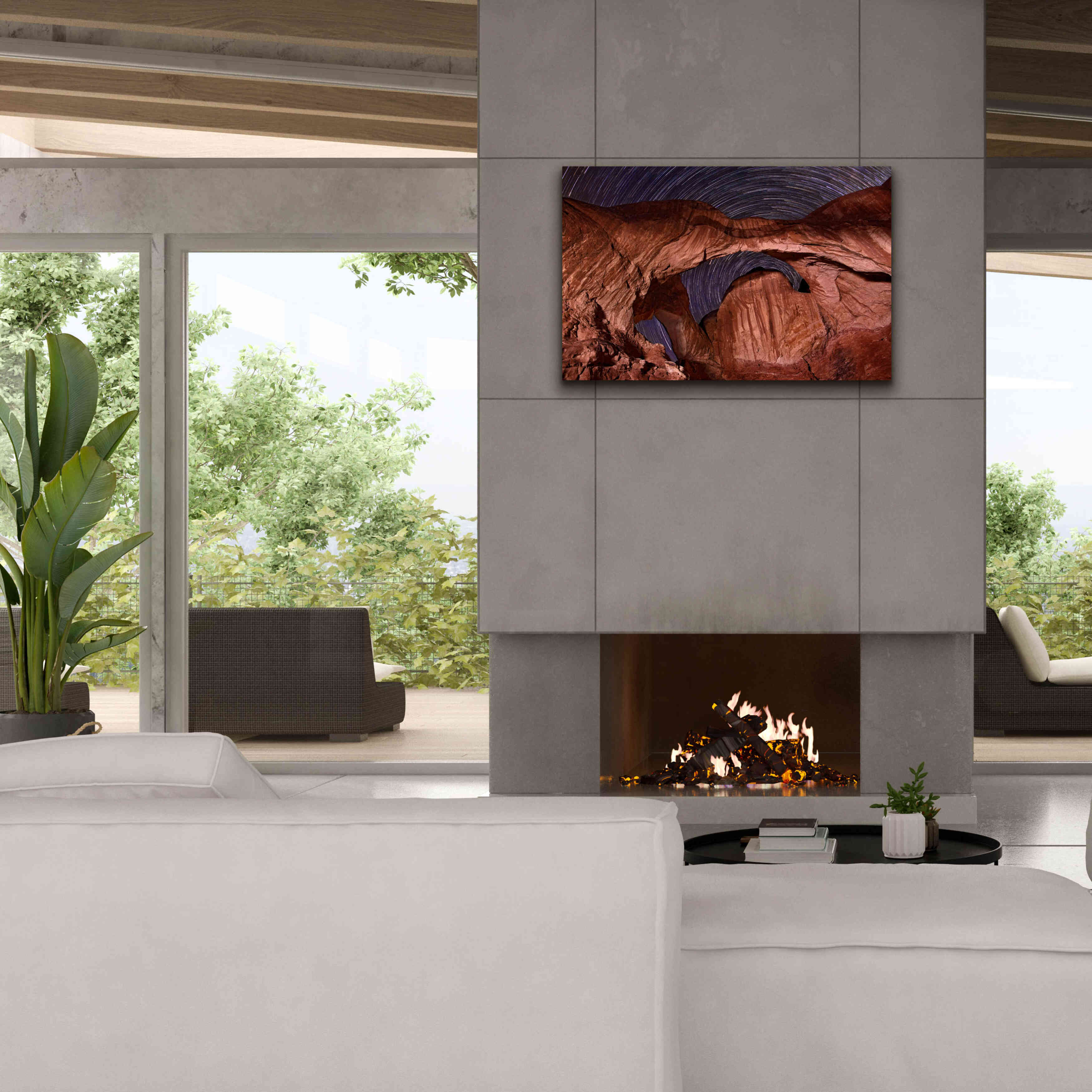'Star Trails Diminishing' by Mike Jones, Giclee Canvas Wall Art,40 x 26