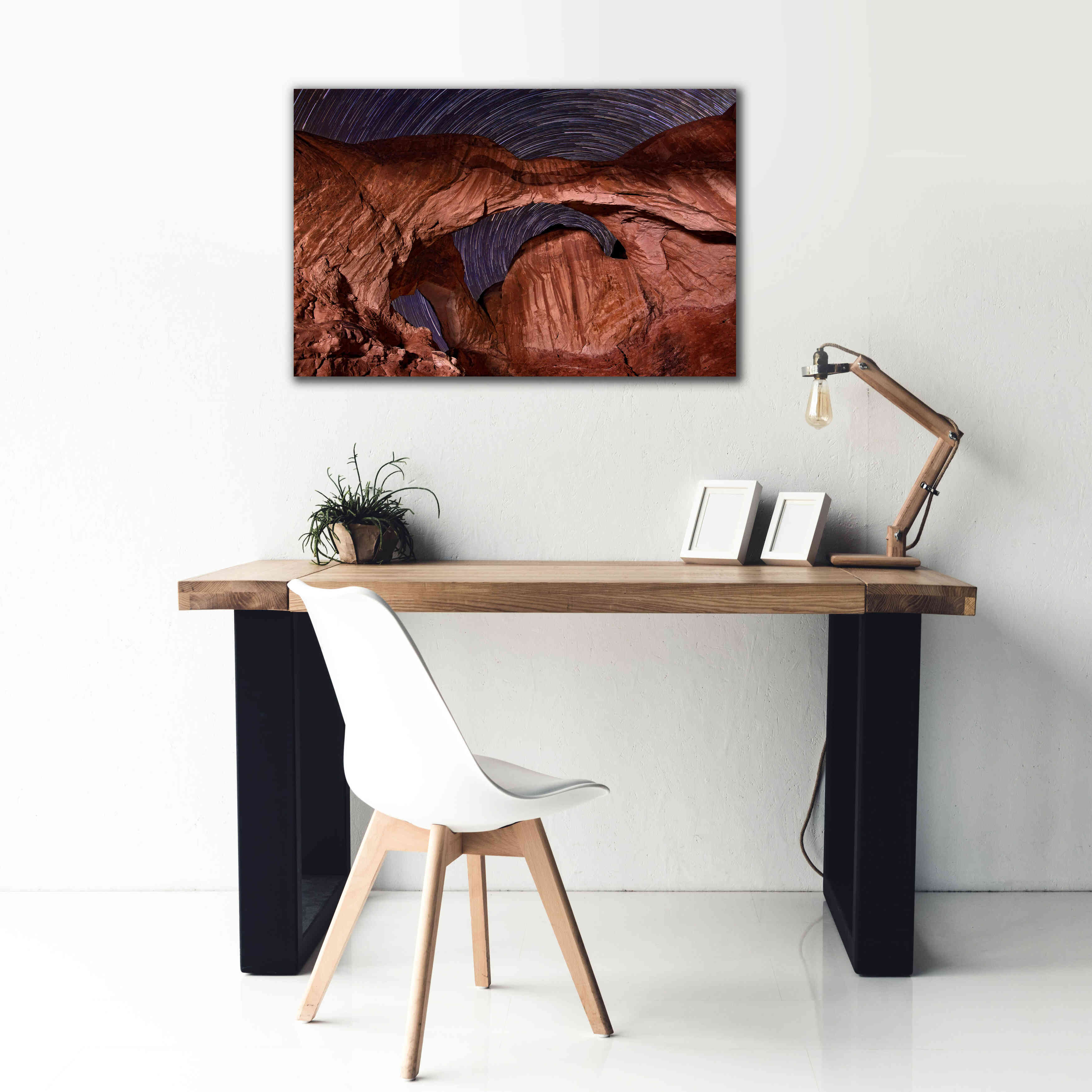 'Star Trails Diminishing' by Mike Jones, Giclee Canvas Wall Art,40 x 26