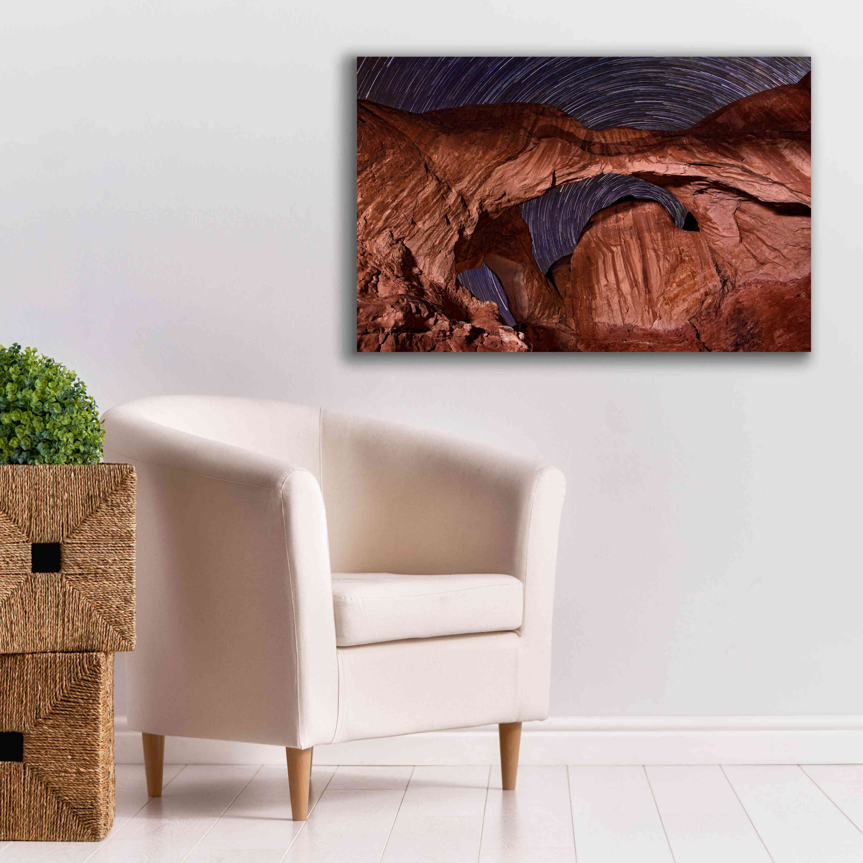 'Star Trails Diminishing' by Mike Jones, Giclee Canvas Wall Art,40 x 26