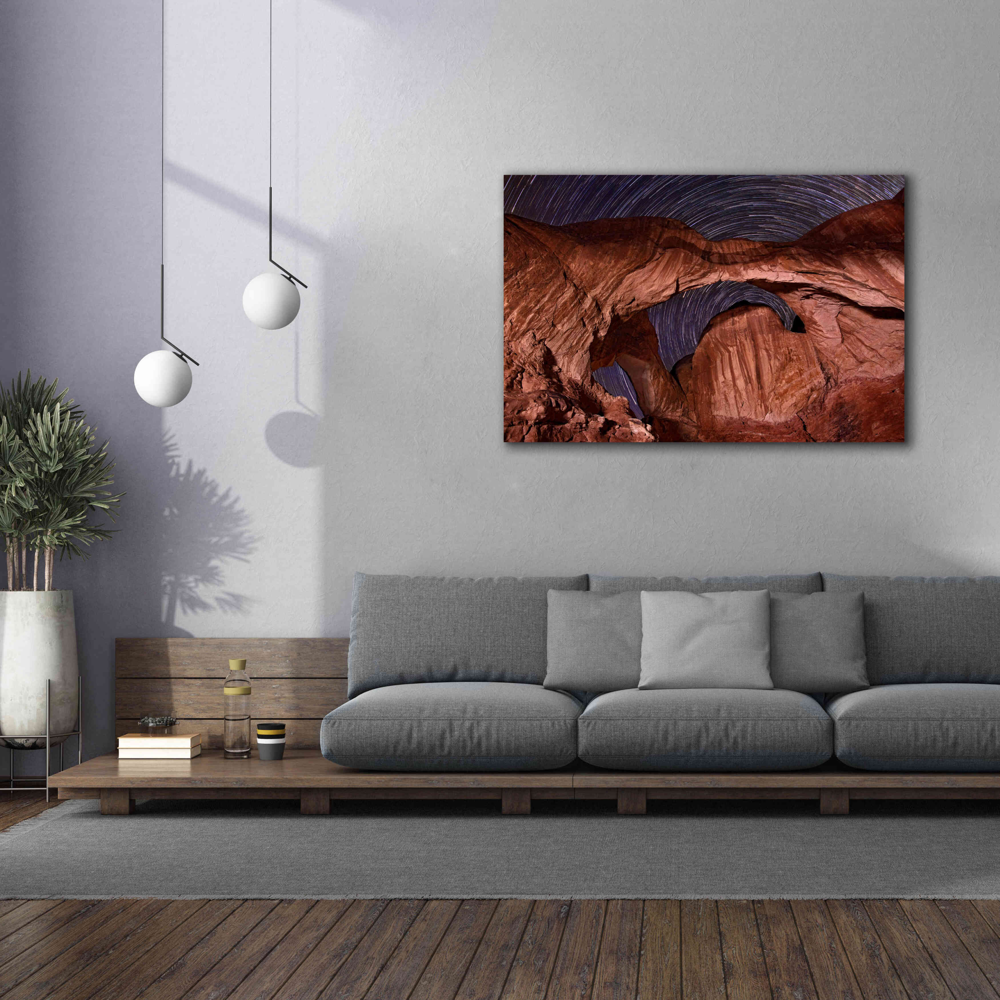 'Star Trails Diminishing' by Mike Jones, Giclee Canvas Wall Art,60 x 40