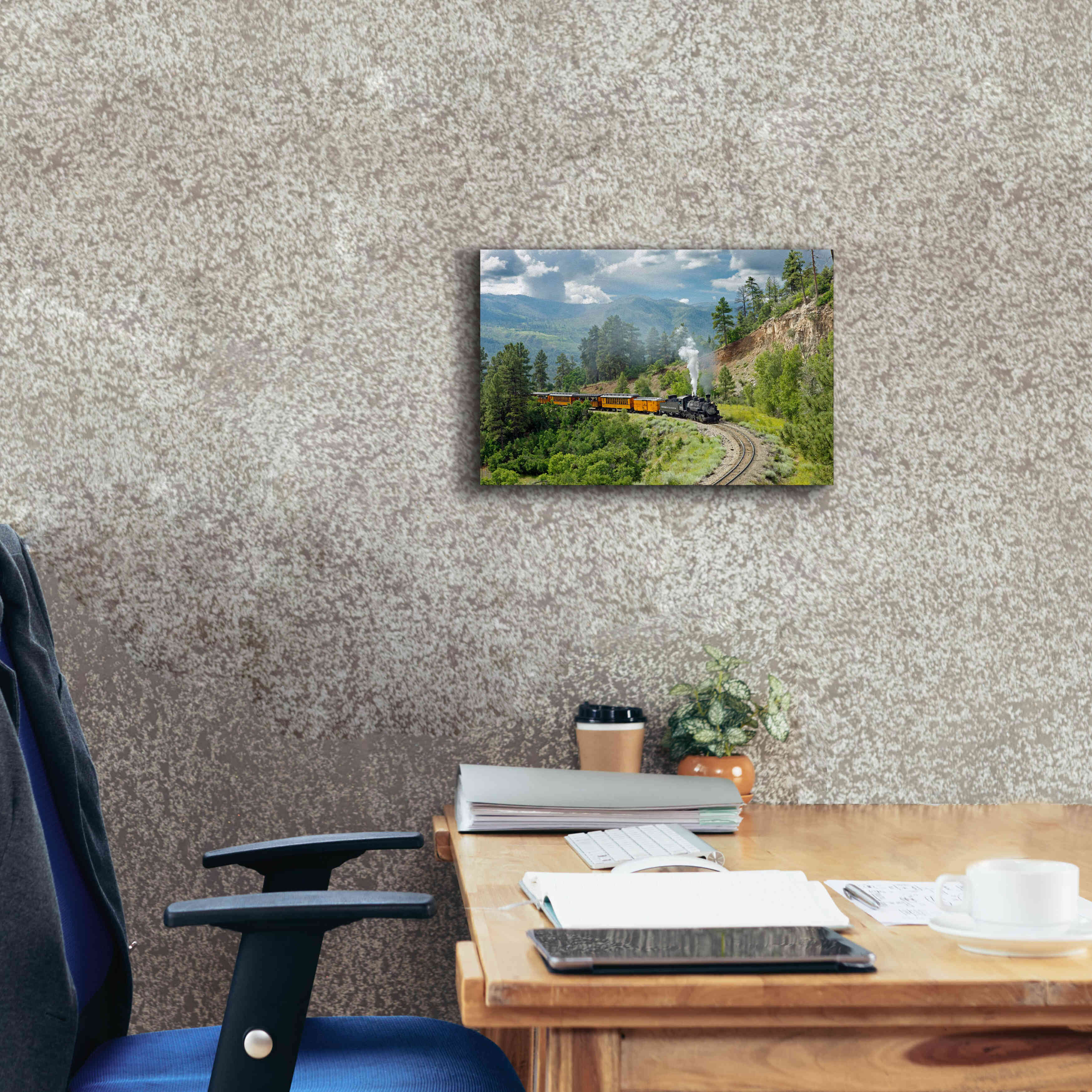'The Train, From Bridge' by Mike Jones, Giclee Canvas Wall Art,18 x 12