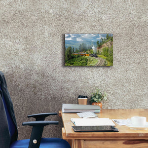 'The Train, From Bridge' by Mike Jones, Giclee Canvas Wall Art,18 x 12